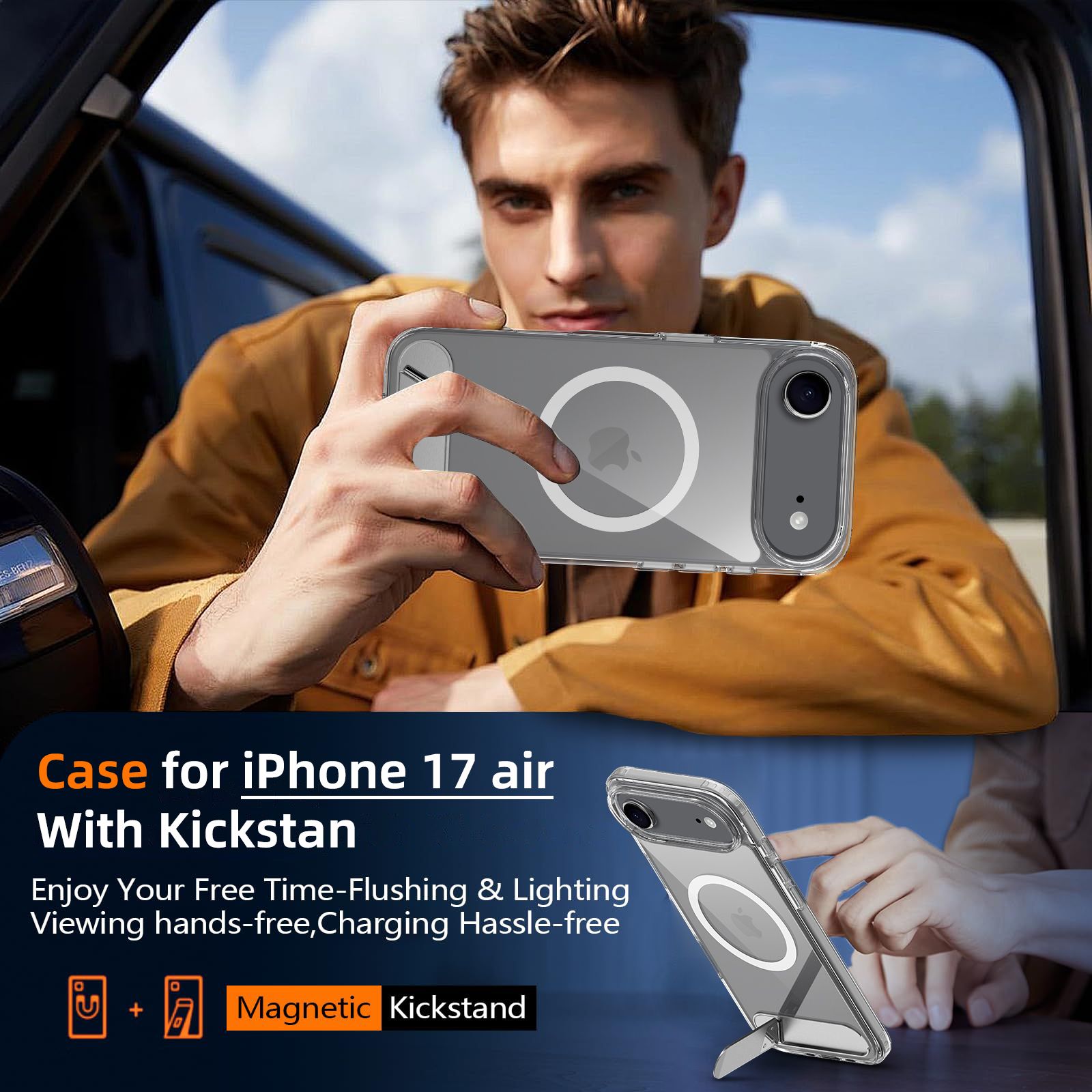 Ridge Magsafe Clear Case with Kickstand — 16