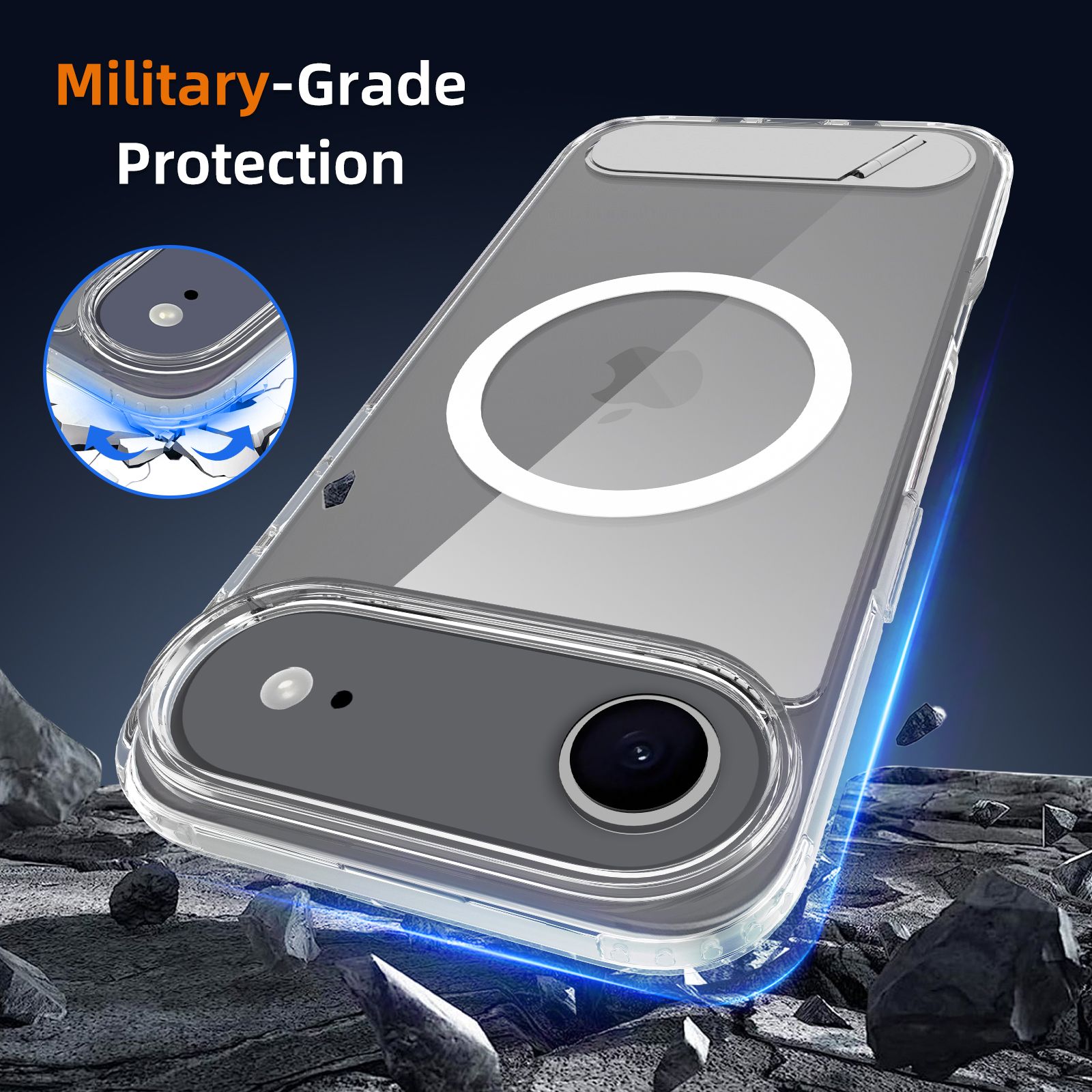 Ridge Magsafe Clear Case with Kickstand — 18