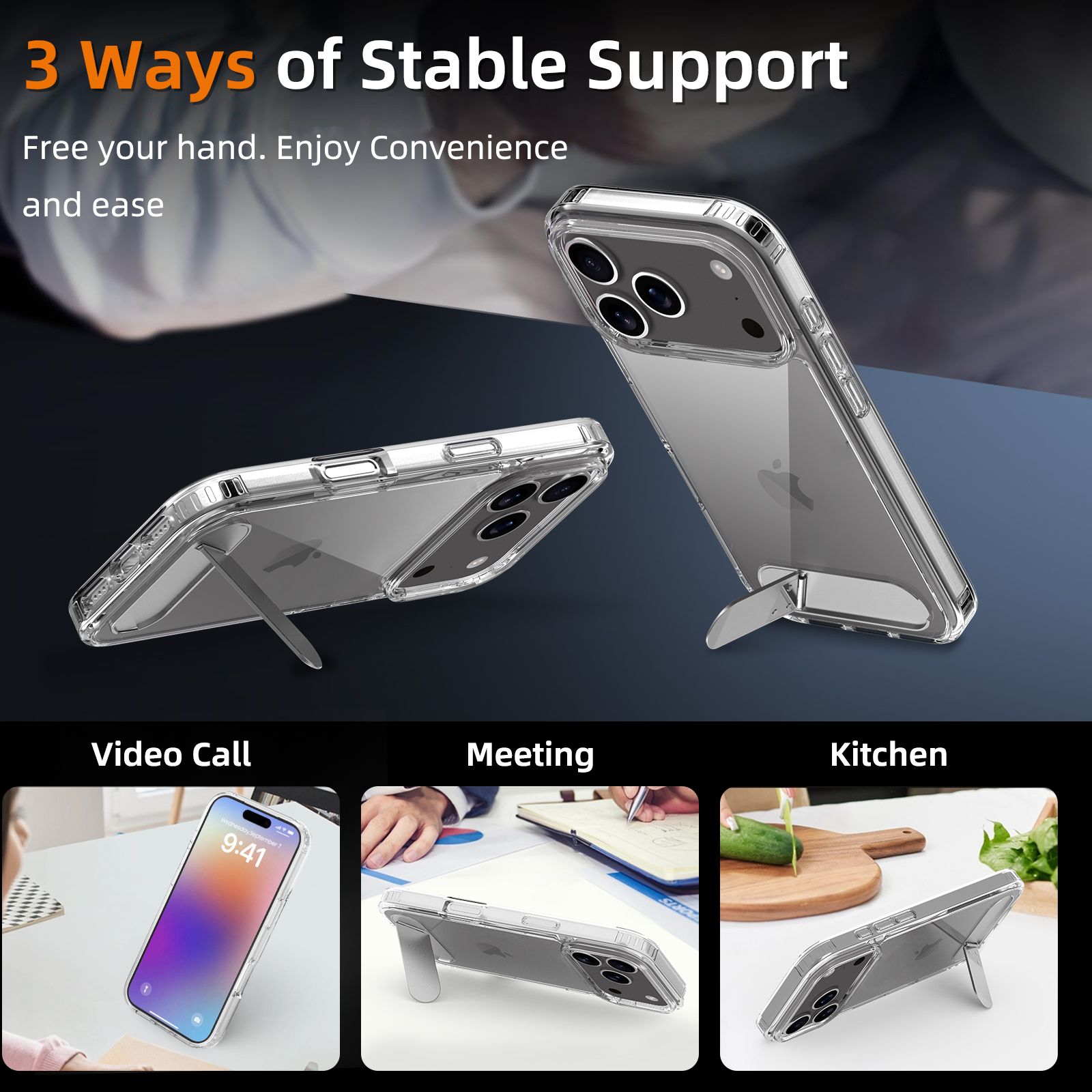 Ridge Clear Case with Kickstand — 34