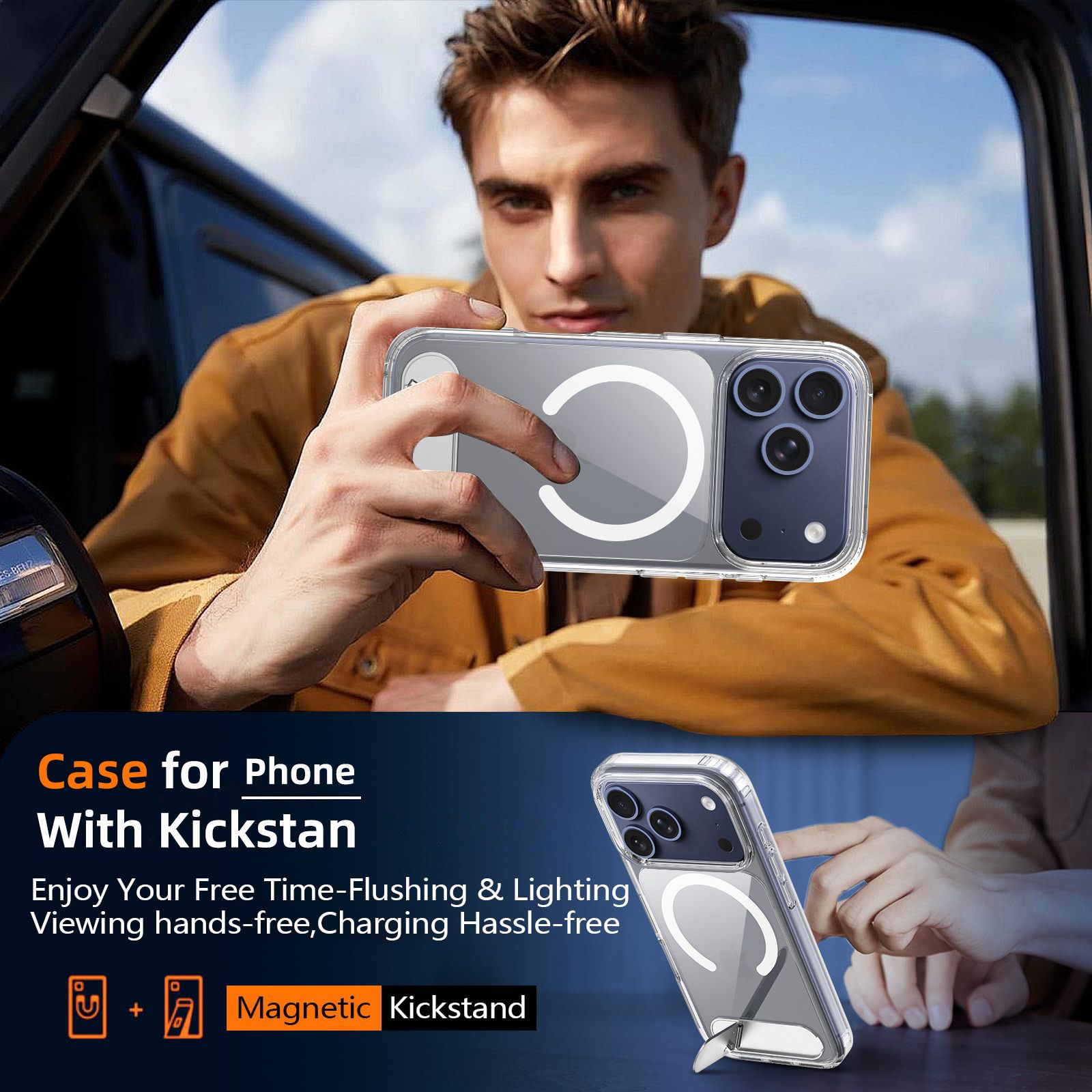 Ridge Magsafe Clear Case with Kickstand — 29