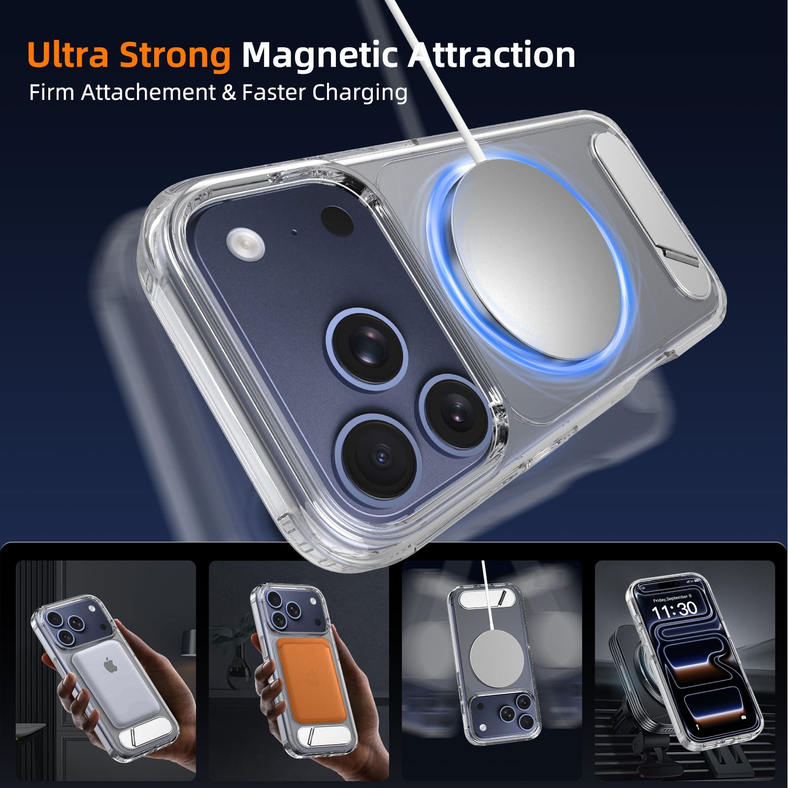 Ridge Magsafe Clear Case with Kickstand — 30