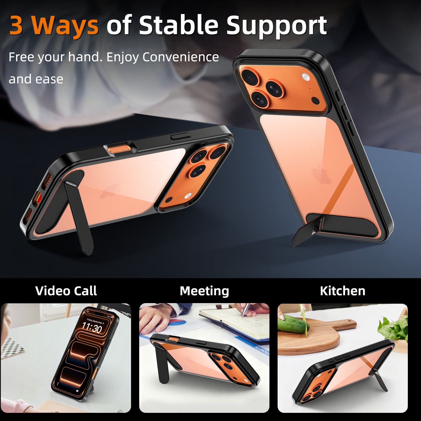 Ridge Clear Case with Kickstand — 61