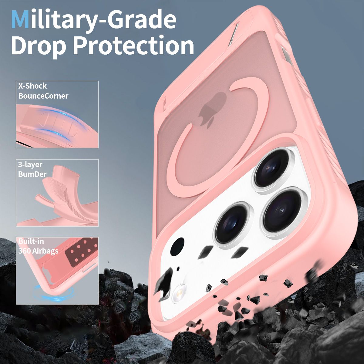 Tilt 45° Frosted Magnetic Stand Case — 210