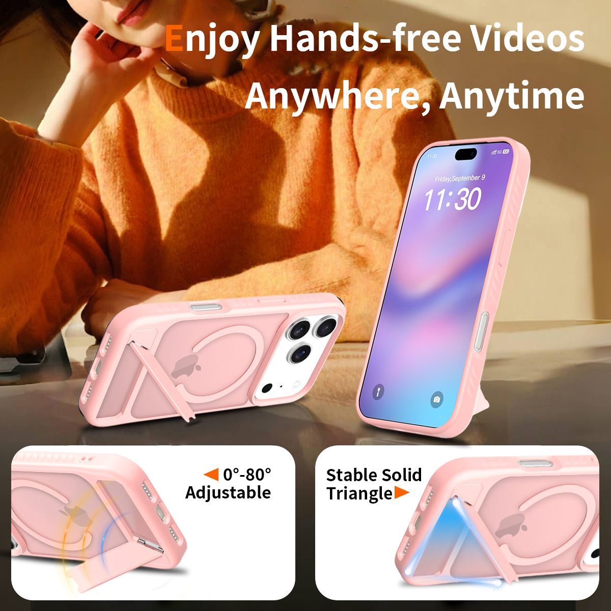 Tilt 45° Frosted Magnetic Stand Case — 212
