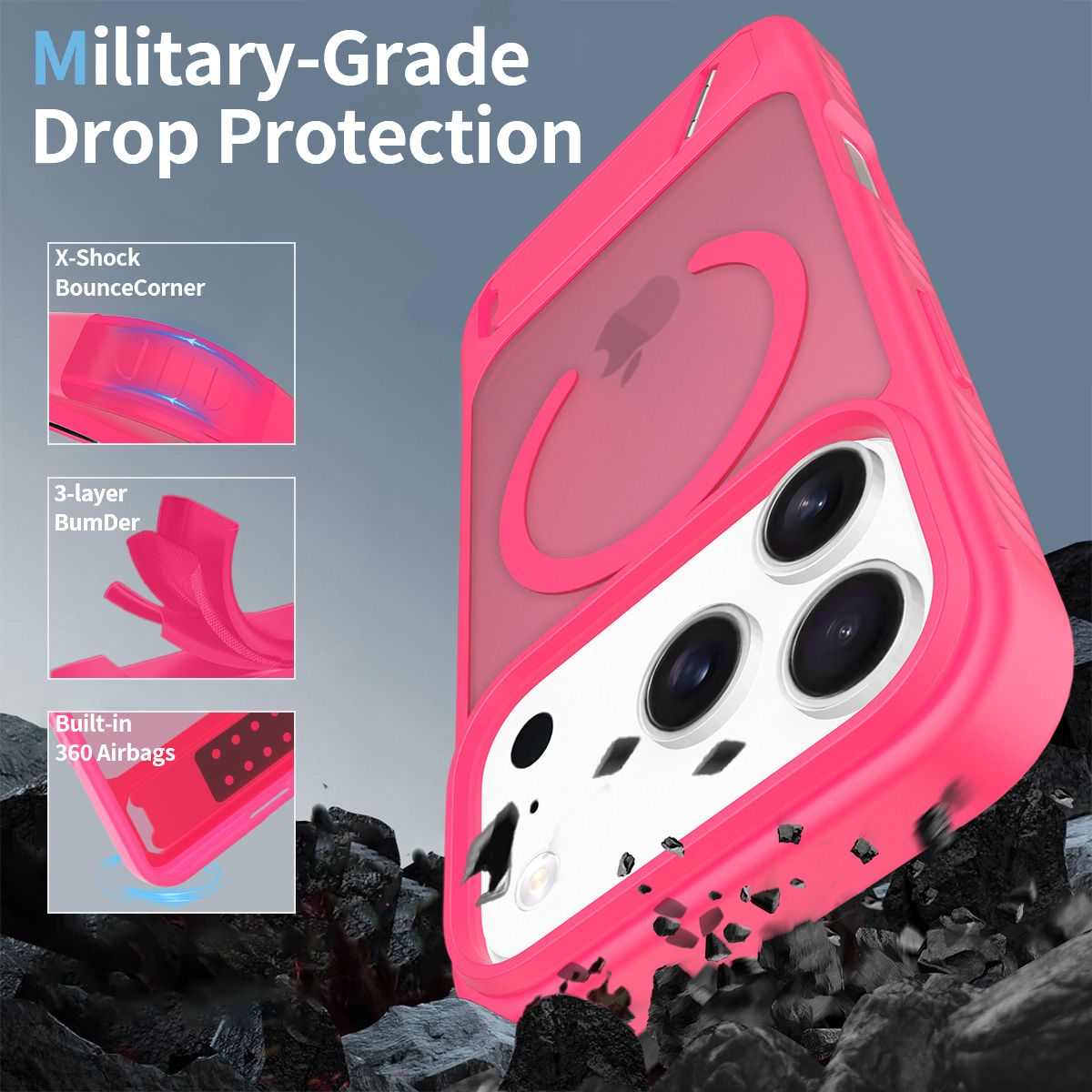 Tilt 45° Frosted Magnetic Stand Case — 216