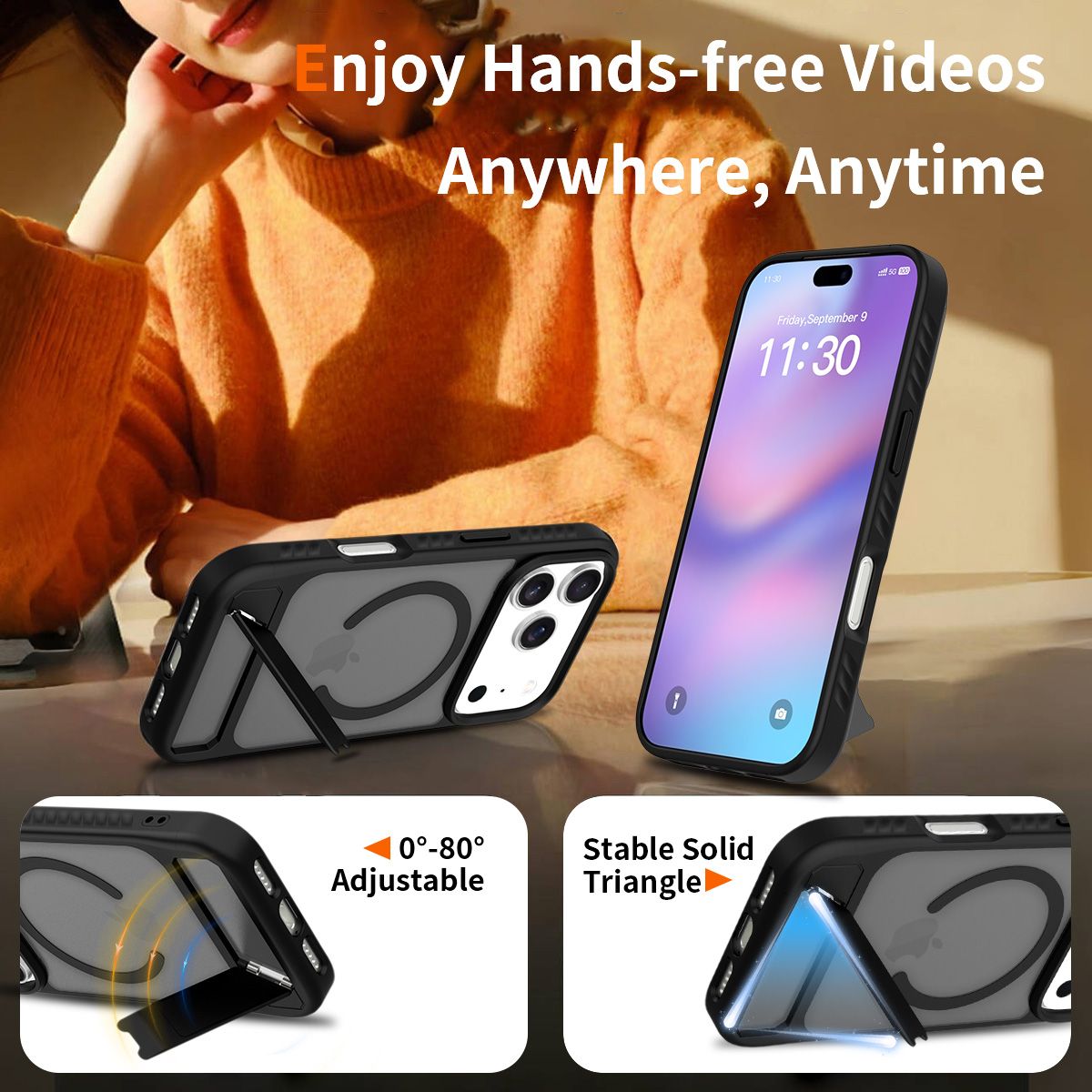 Tilt 45° Frosted Magnetic Stand Case — 226