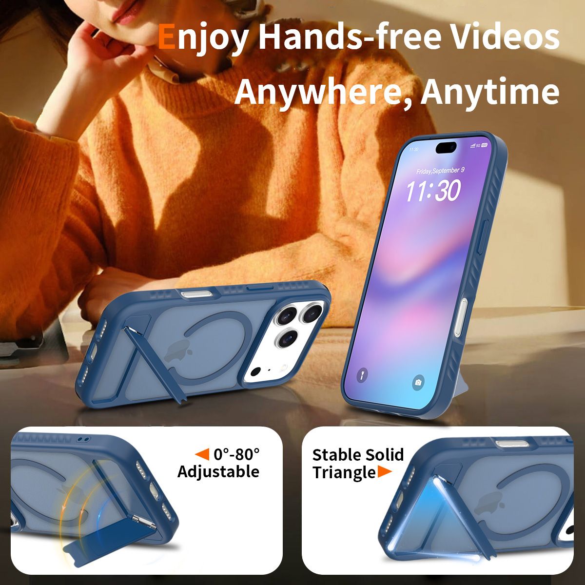 Tilt 45° Frosted Magnetic Stand Case — 225