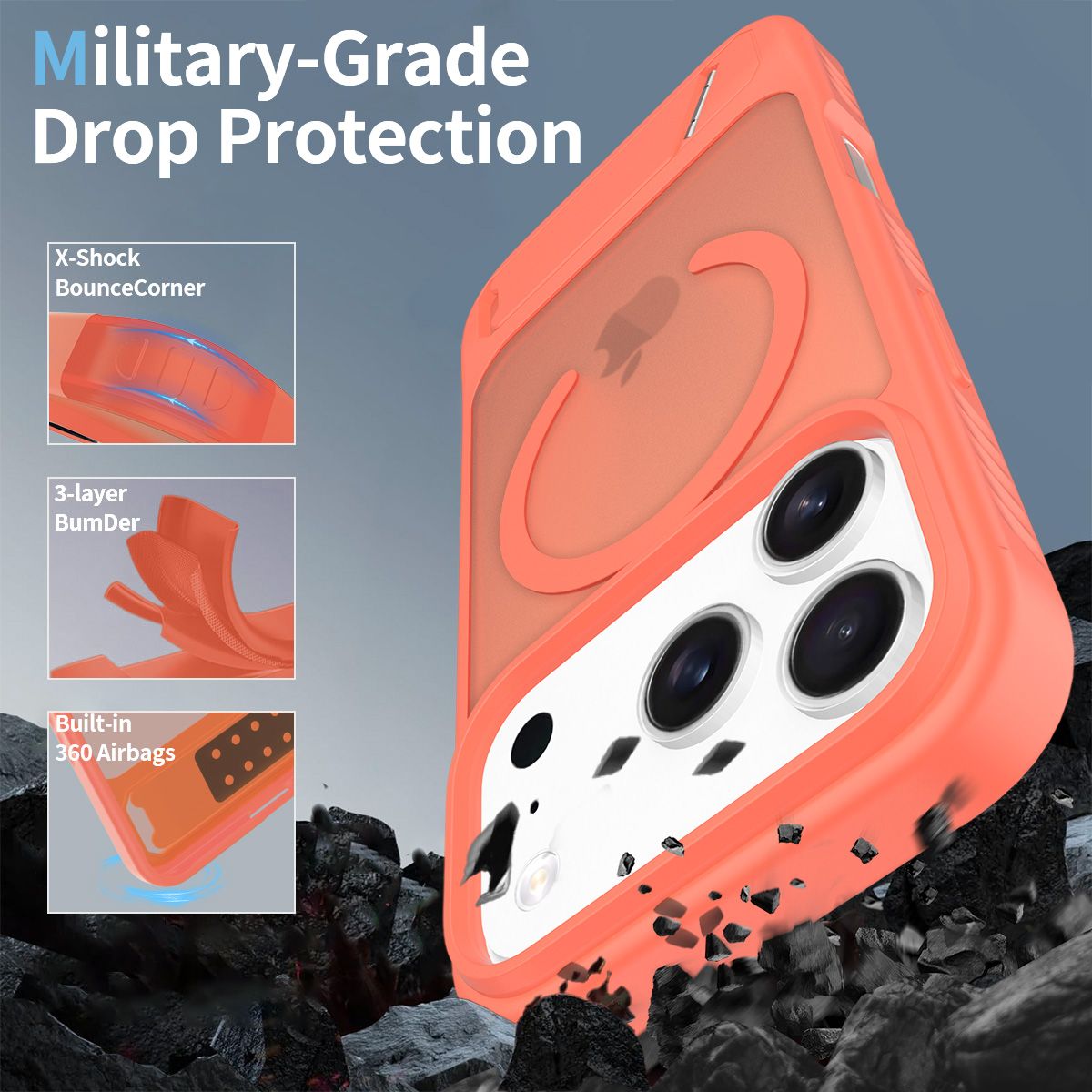 Tilt 45° Frosted Magnetic Stand Case — 231