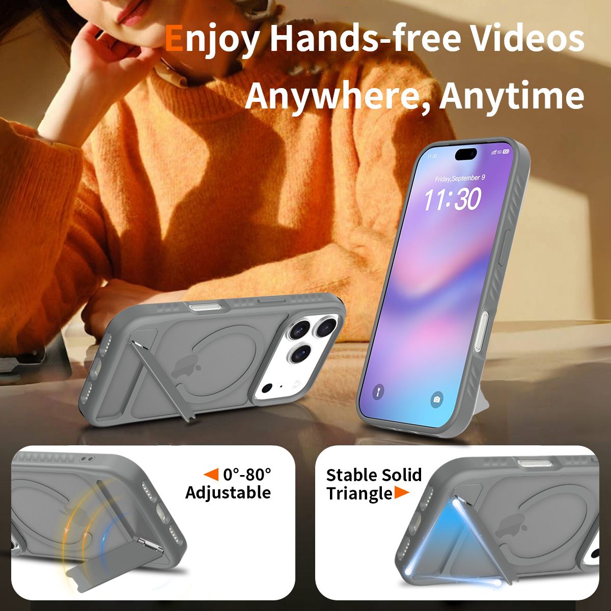 Tilt 45° Frosted Magnetic Stand Case — 248