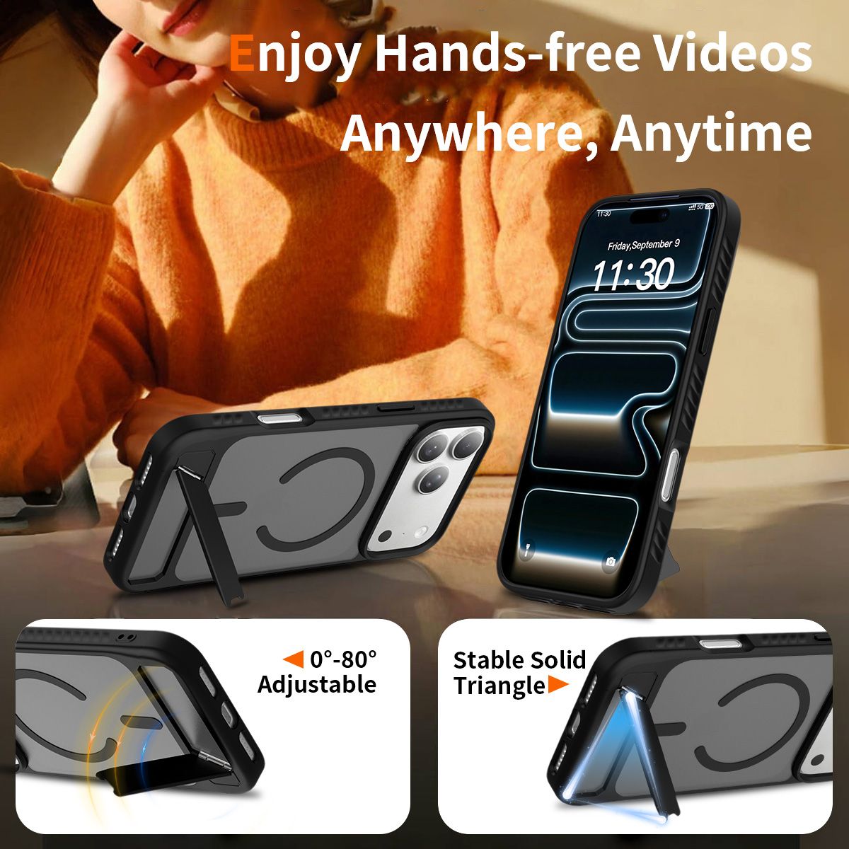 Tilt 45° Frosted Magnetic Stand Case — 255