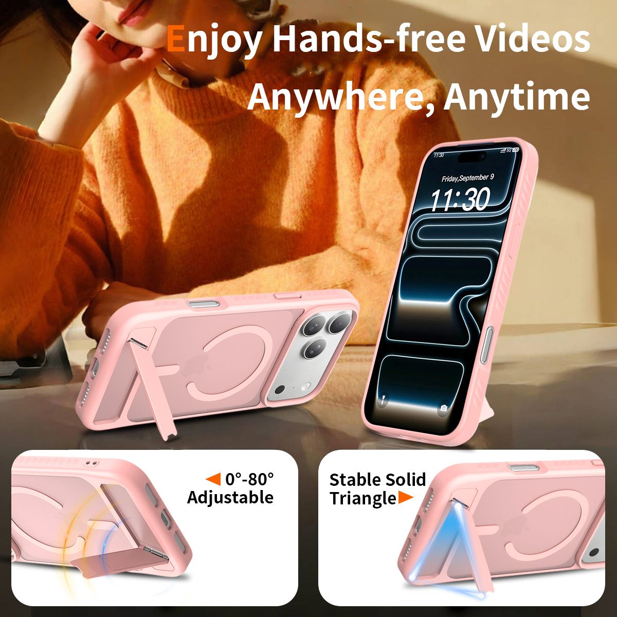 Tilt 45° Frosted Magnetic Stand Case — 264