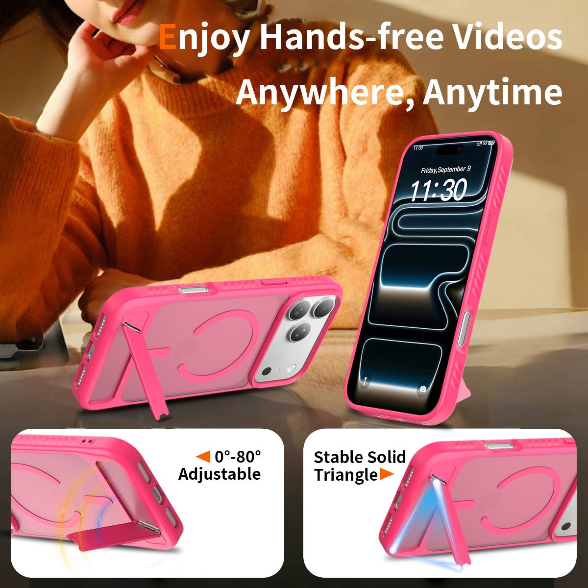 Tilt 45° Frosted Magnetic Stand Case — 271