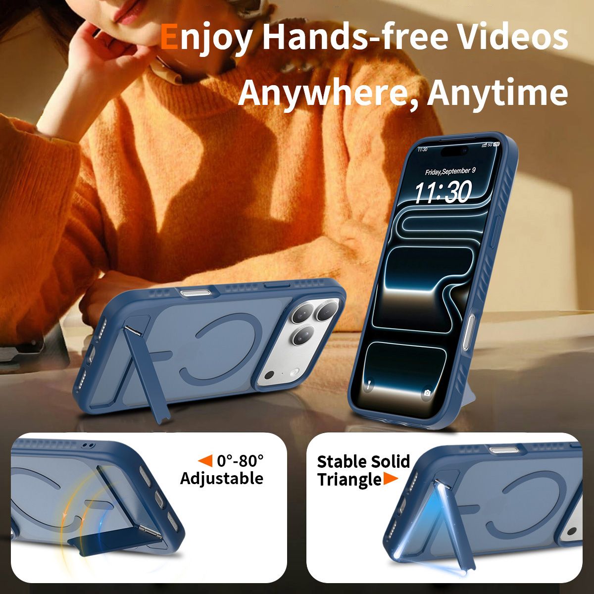 Tilt 45° Frosted Magnetic Stand Case — 278