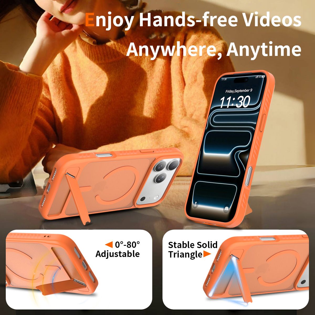 Tilt 45° Frosted Magnetic Stand Case — 285