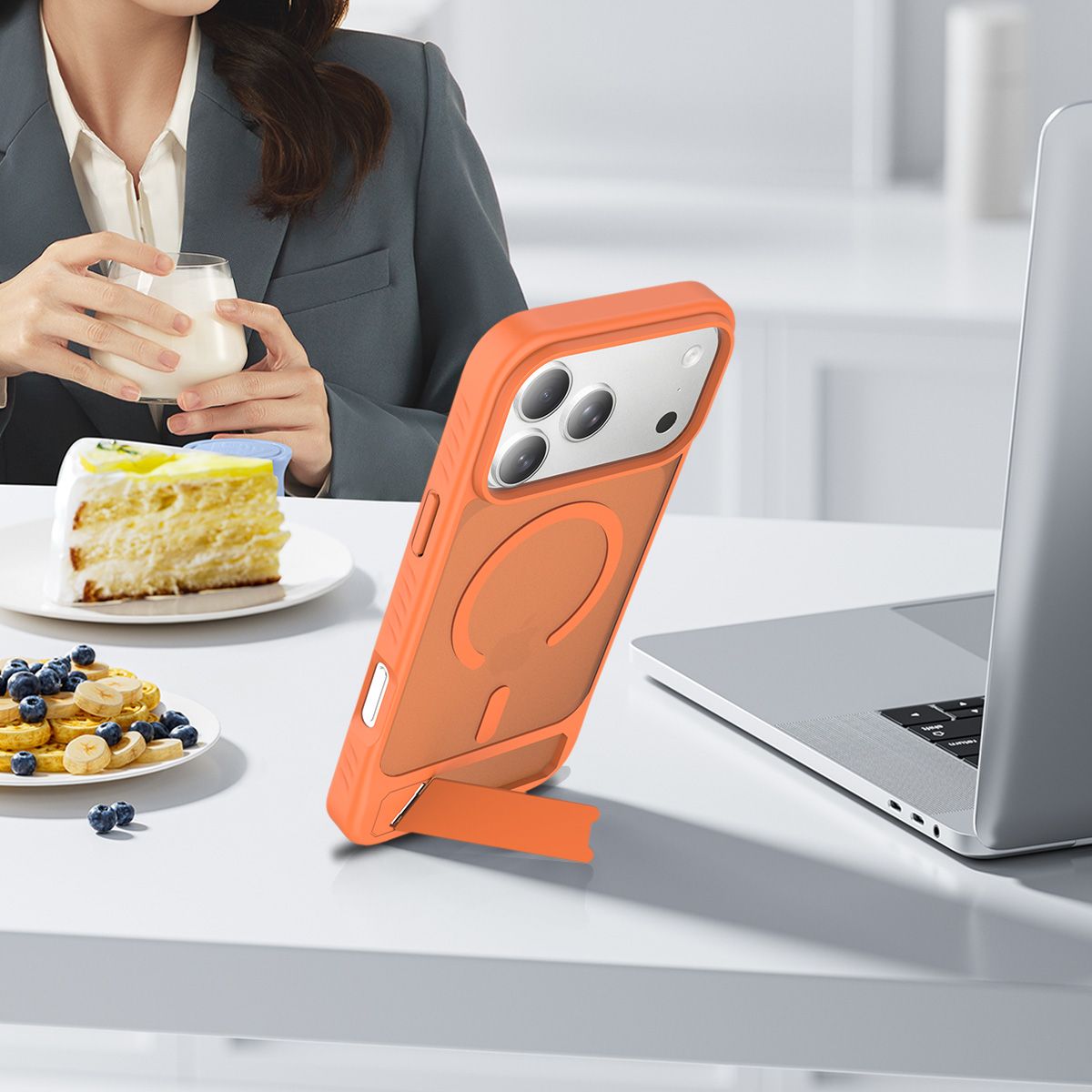 Tilt 45° Frosted Magnetic Stand Case — 286