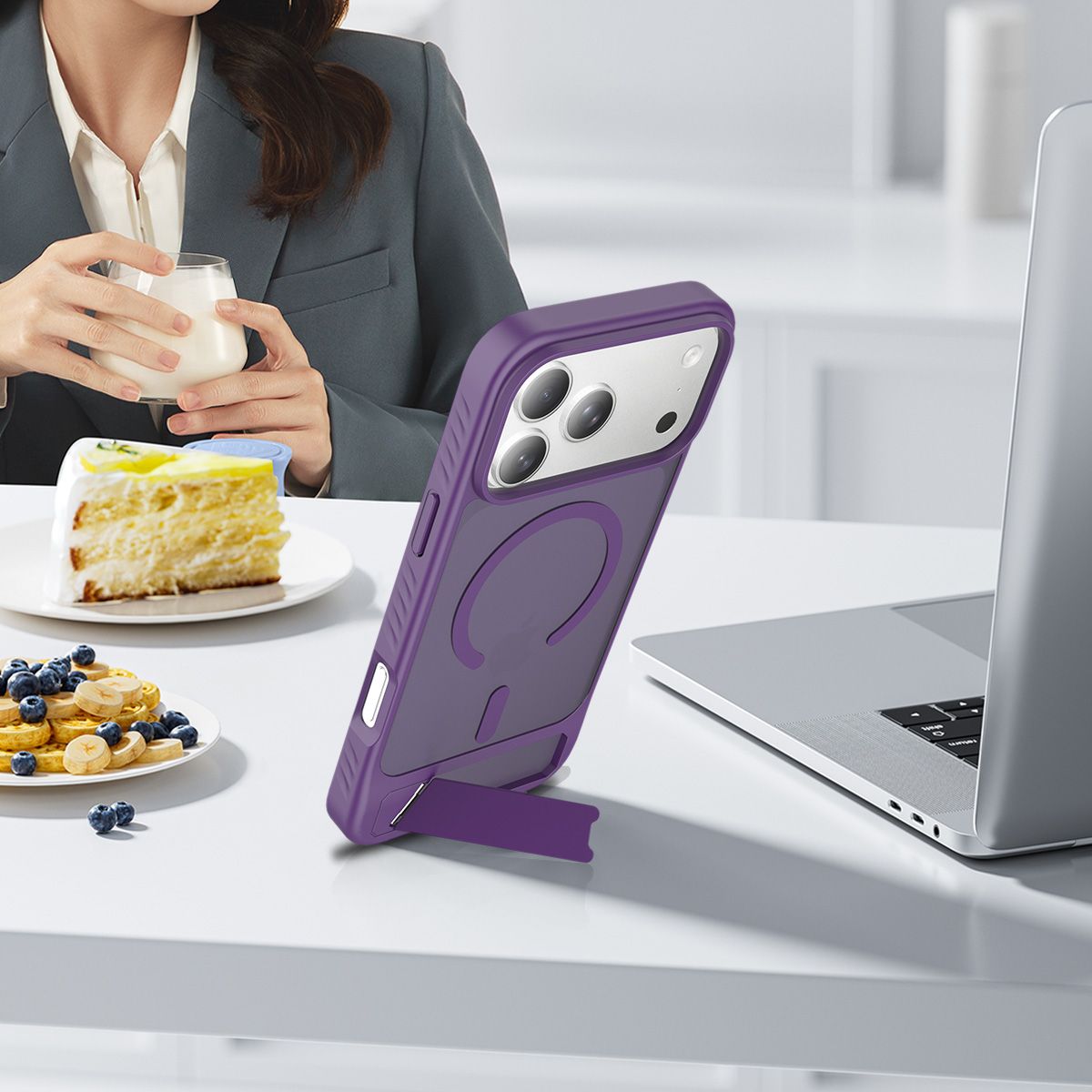 Tilt 45° Frosted Magnetic Stand Case — 293