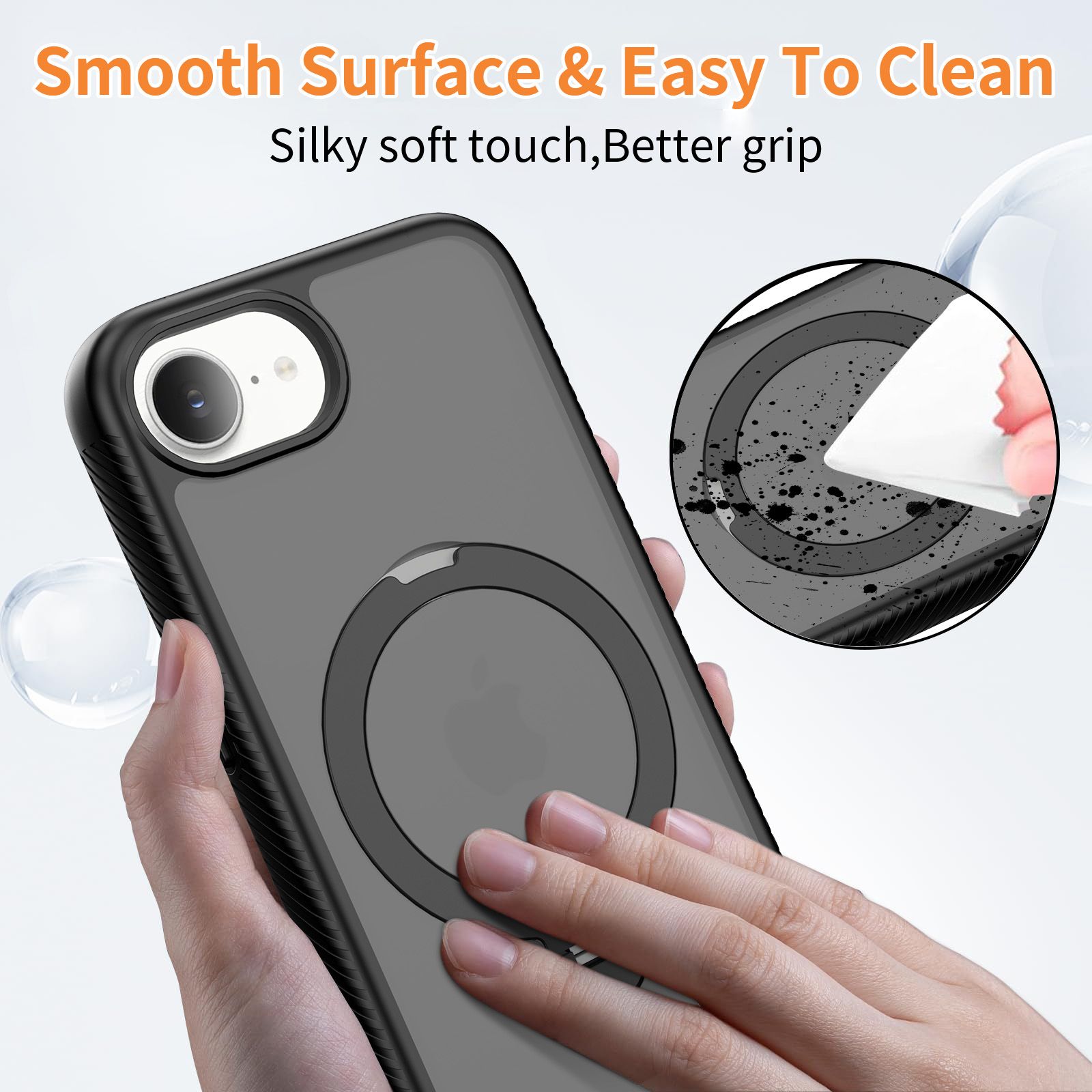 Orbit Frost Matte Skin Feeling Magsafe Case with 360° Rotating Stand — 84