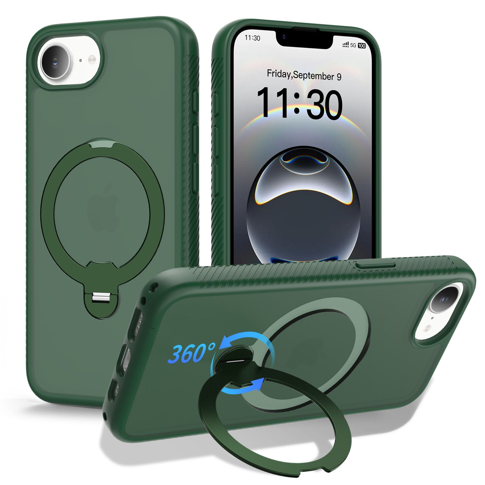 Orbit Frost Matte Skin Feeling Magsafe Case with 360° Rotating Stand — 93