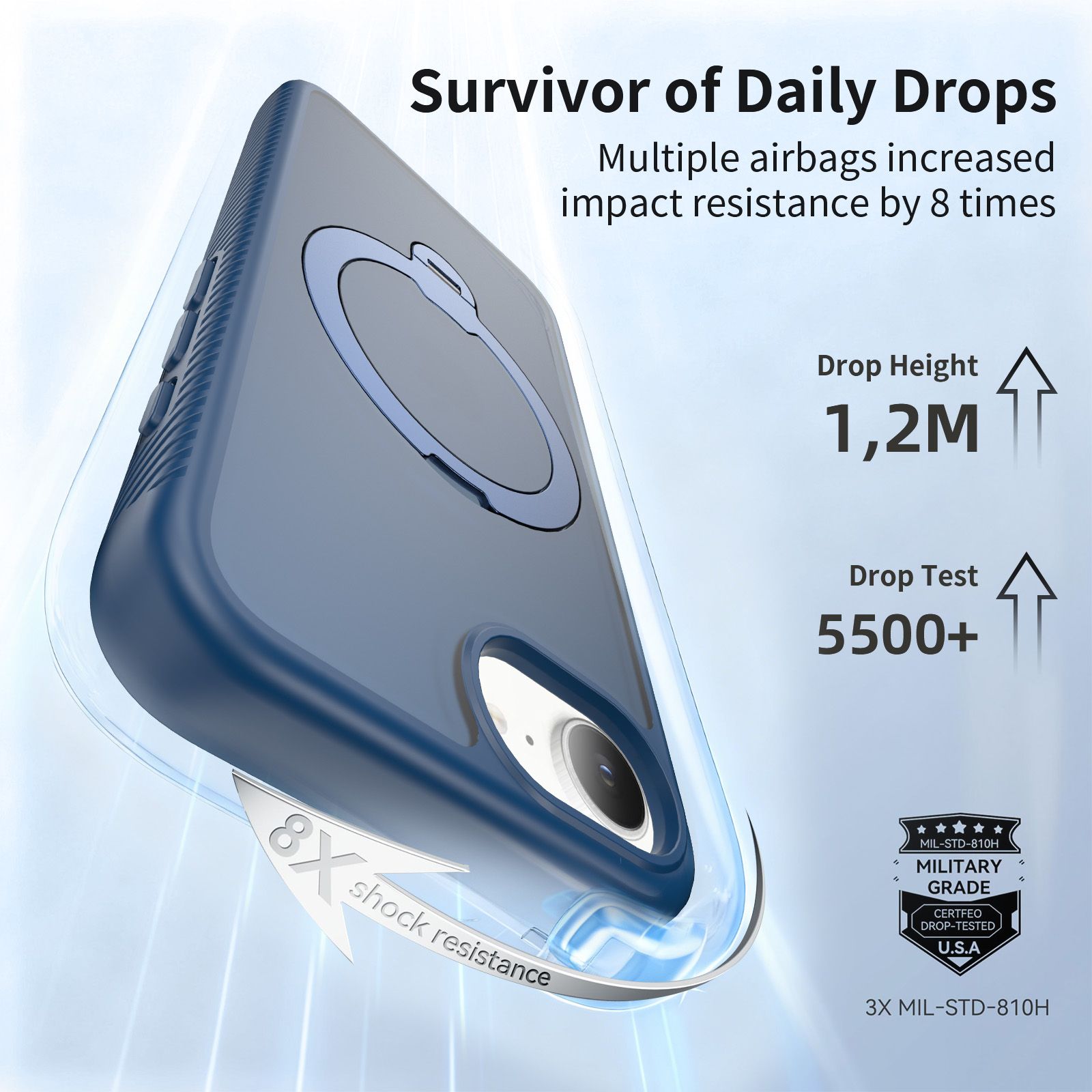 Orbit Frost Matte Skin Feeling Magsafe Case with 360° Rotating Stand — 88