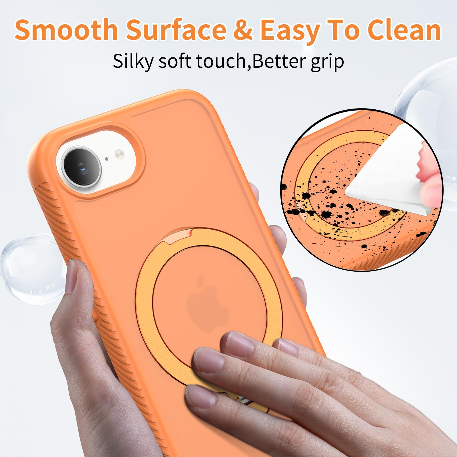 Orbit Frost Matte Skin Feeling Magsafe Case with 360° Rotating Stand — 104