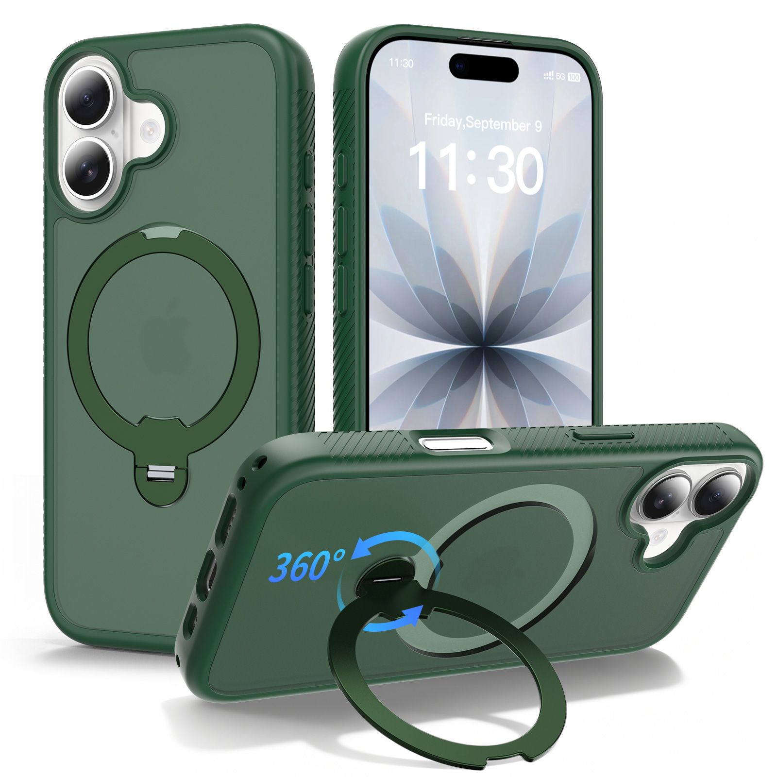 Orbit Frost Matte Skin Feeling Magsafe Case with 360° Rotating Stand — 16