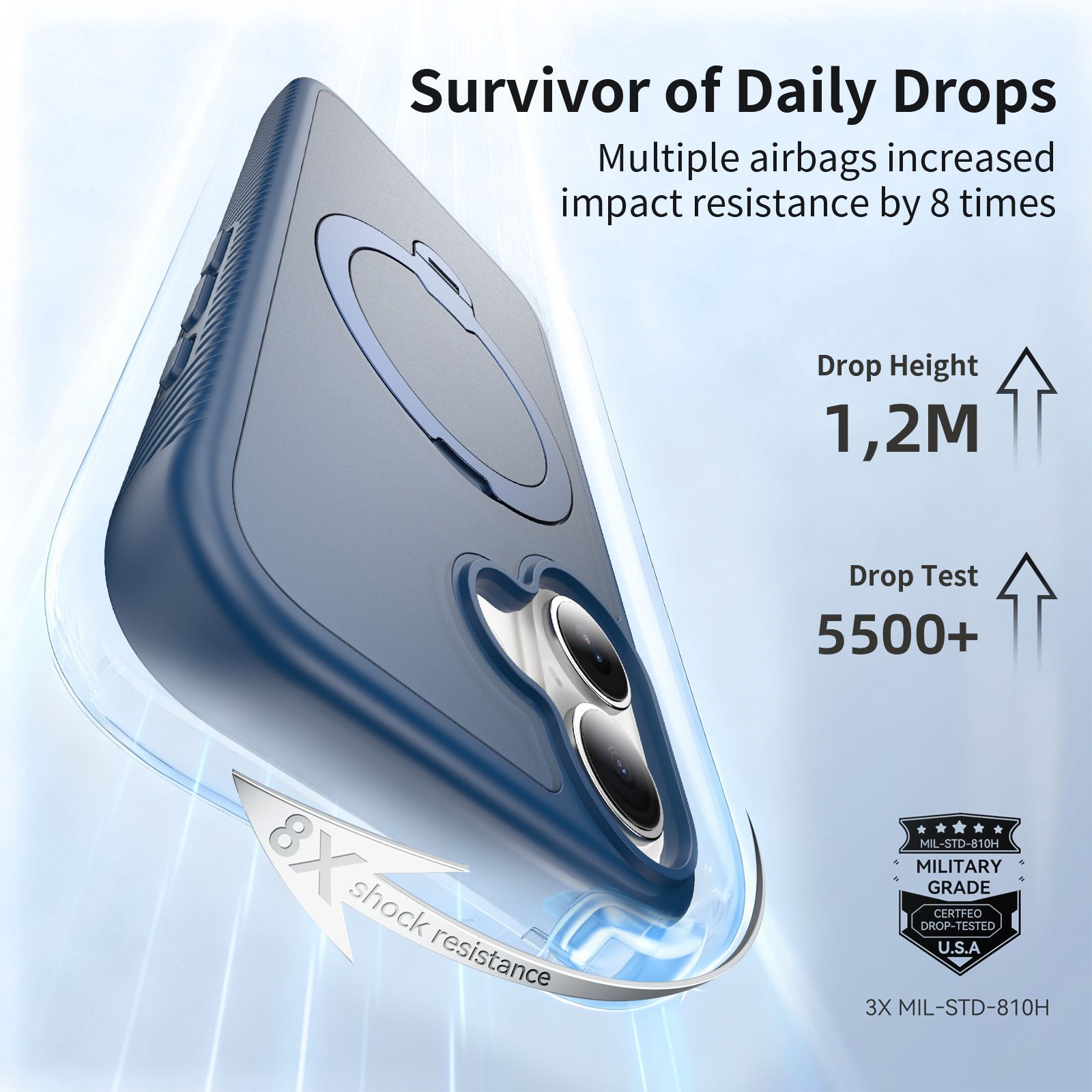Orbit Frost Matte Skin Feeling Magsafe Case with 360° Rotating Stand — 11