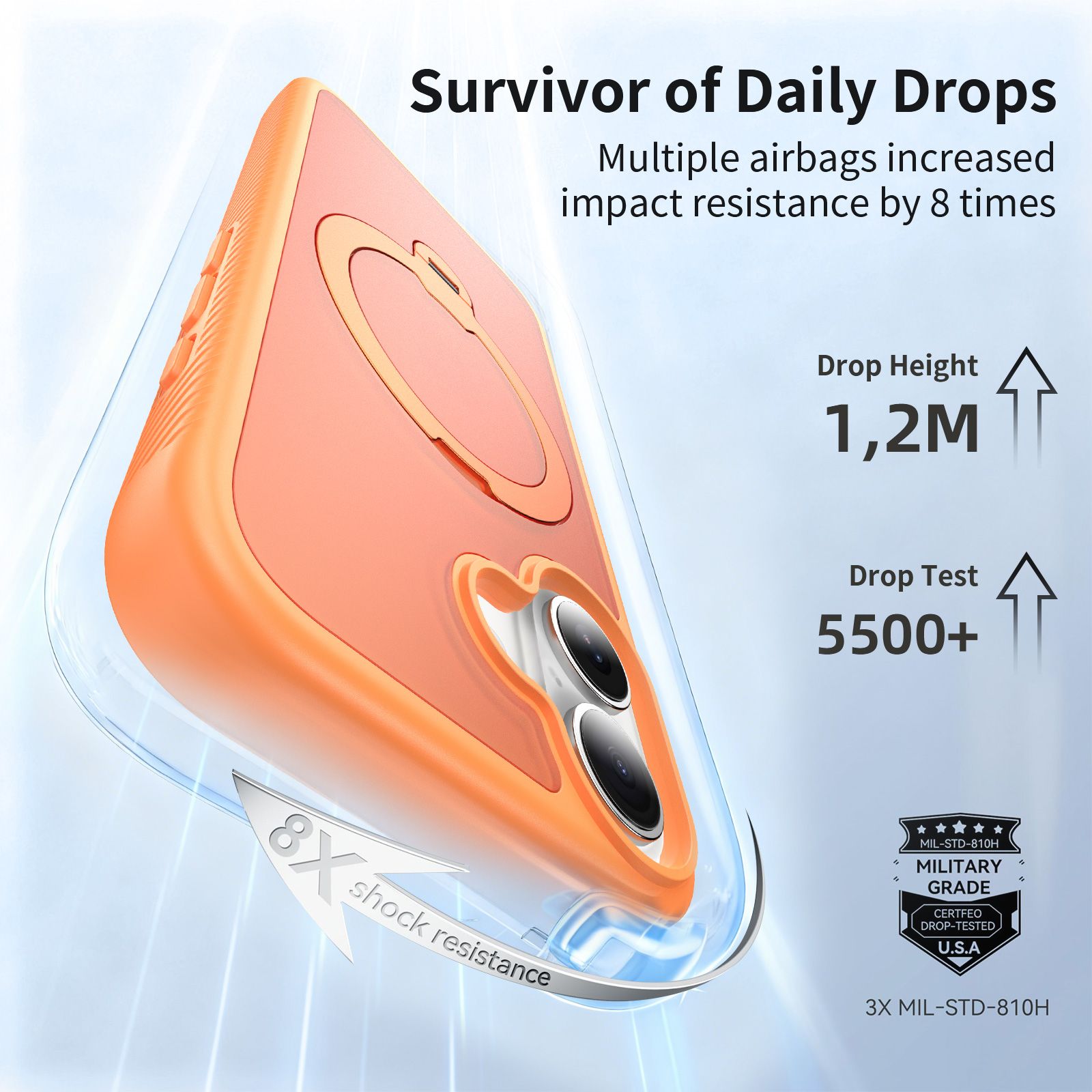 Orbit Frost Matte Skin Feeling Magsafe Case with 360° Rotating Stand — 23