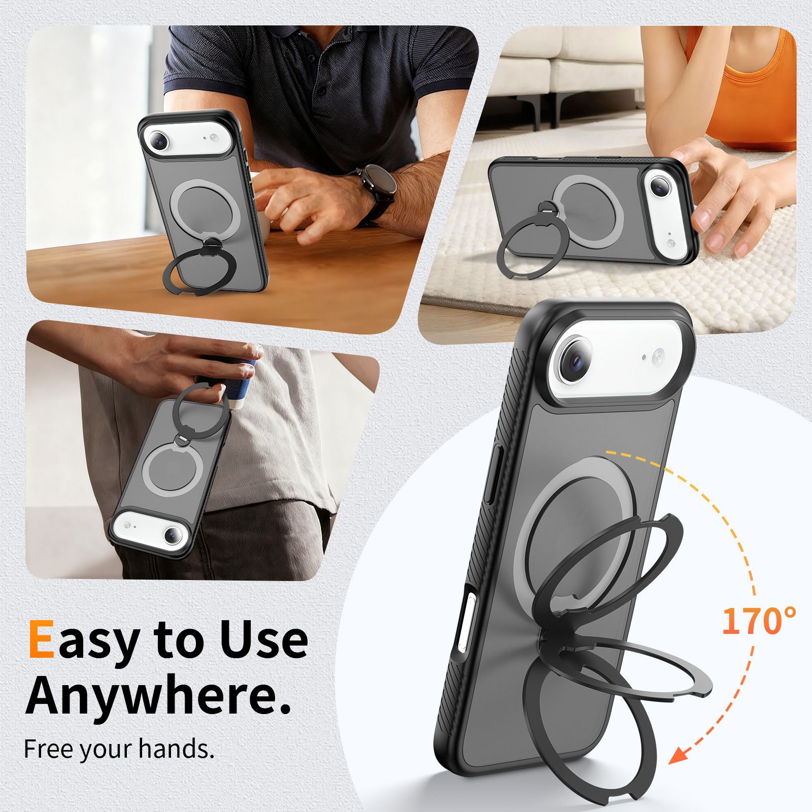 Orbit Frost Matte Skin Feeling Magsafe Case with 360° Rotating Stand — 30