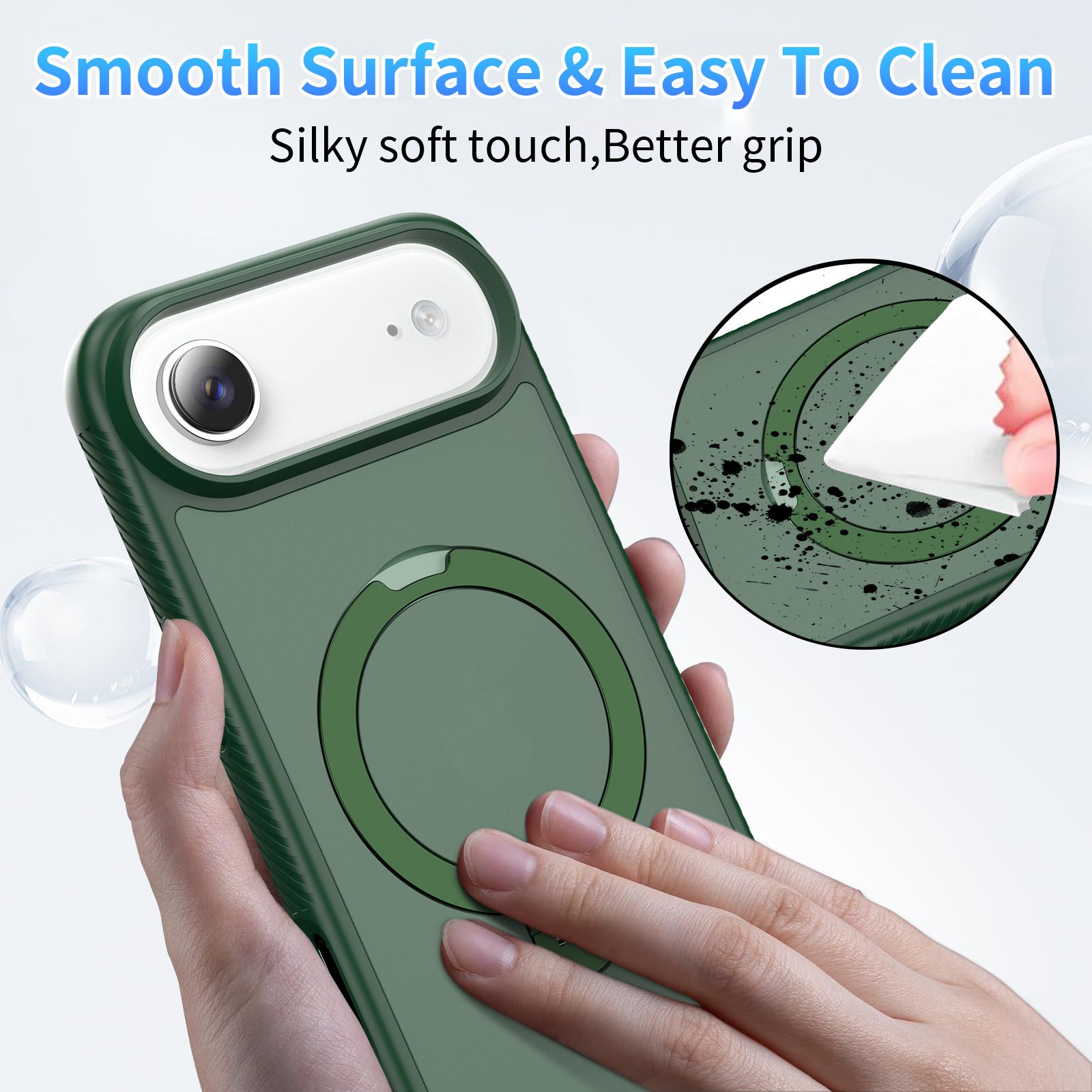 Orbit Frost Matte Skin Feeling Magsafe Case with 360° Rotating Stand — 47