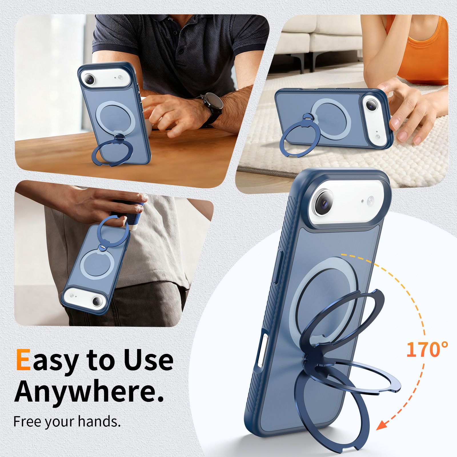Orbit Frost Matte Skin Feeling Magsafe Case with 360° Rotating Stand — 38