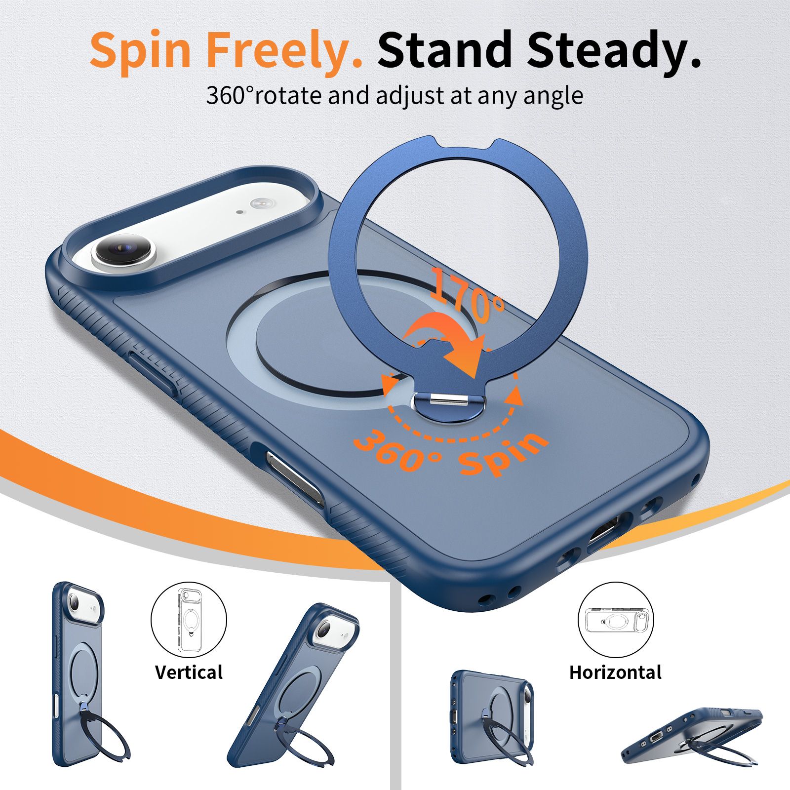 Orbit Frost Matte Skin Feeling Magsafe Case with 360° Rotating Stand — 40
