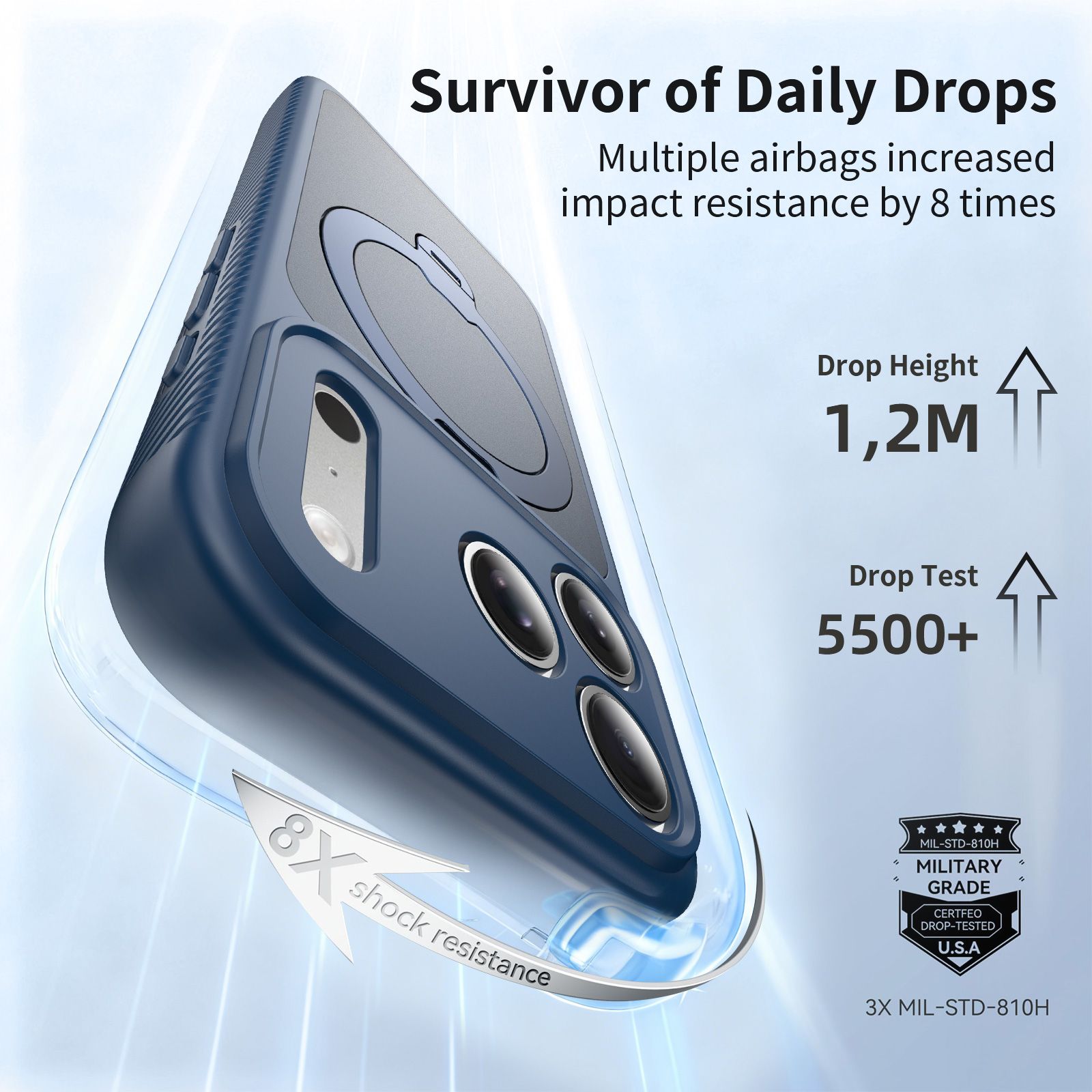 Orbit Frost Matte Skin Feeling Magsafe Case with 360° Rotating Stand — 62