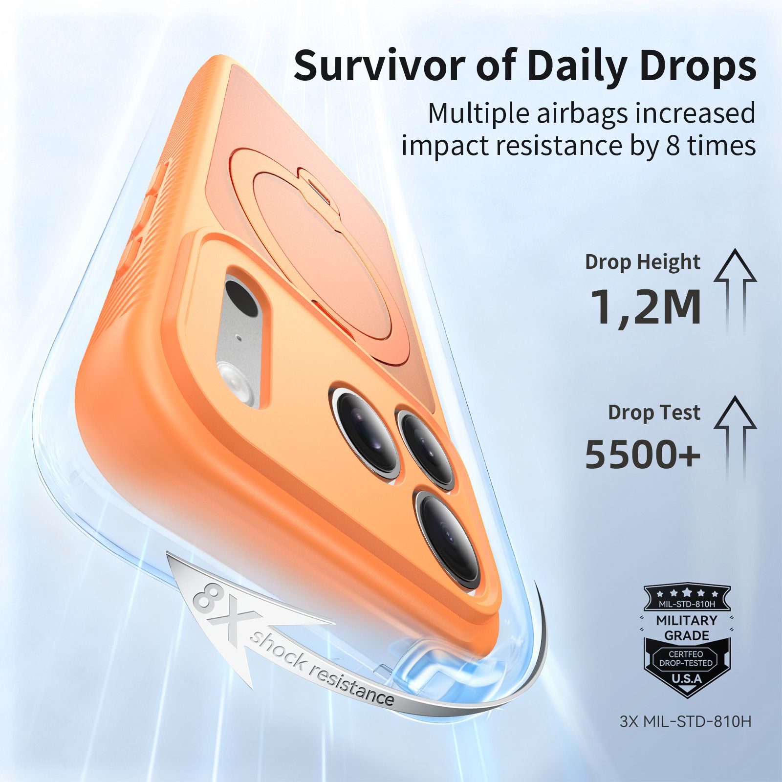 Orbit Frost Matte Skin Feeling Magsafe Case with 360° Rotating Stand — 74