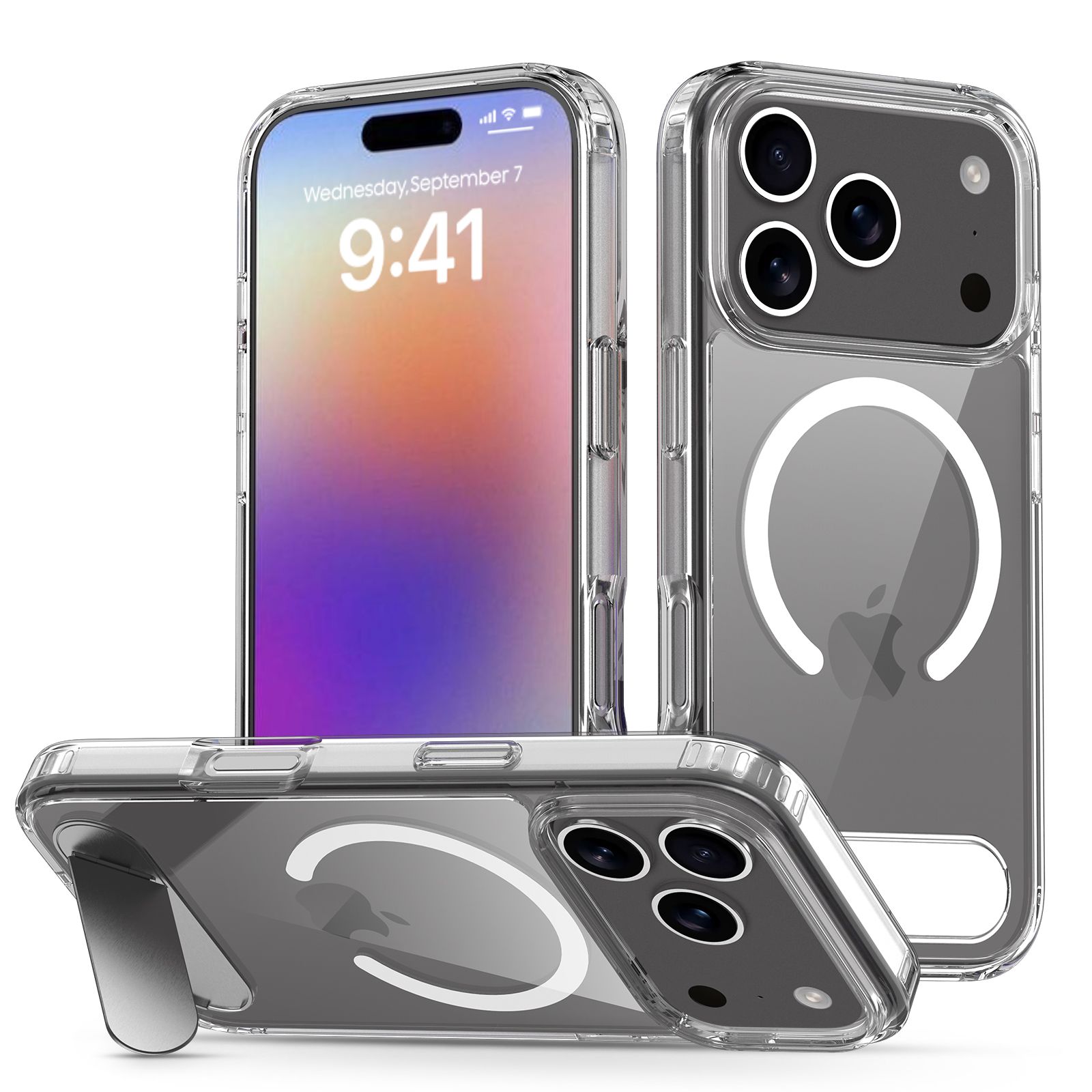 Ridge Magsafe Clear Case with Kickstand — 35