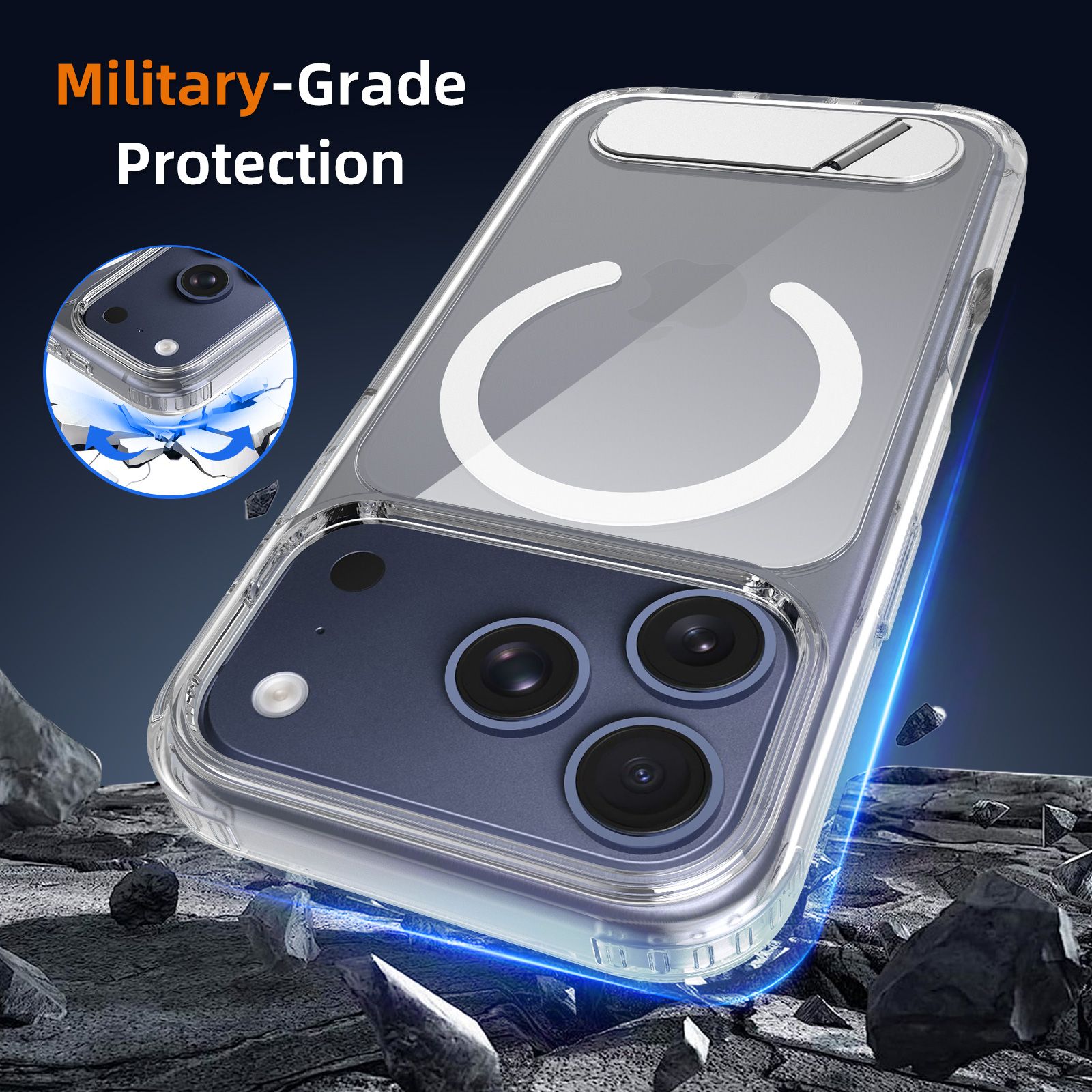 Ridge Magsafe Clear Case with Kickstand — 31