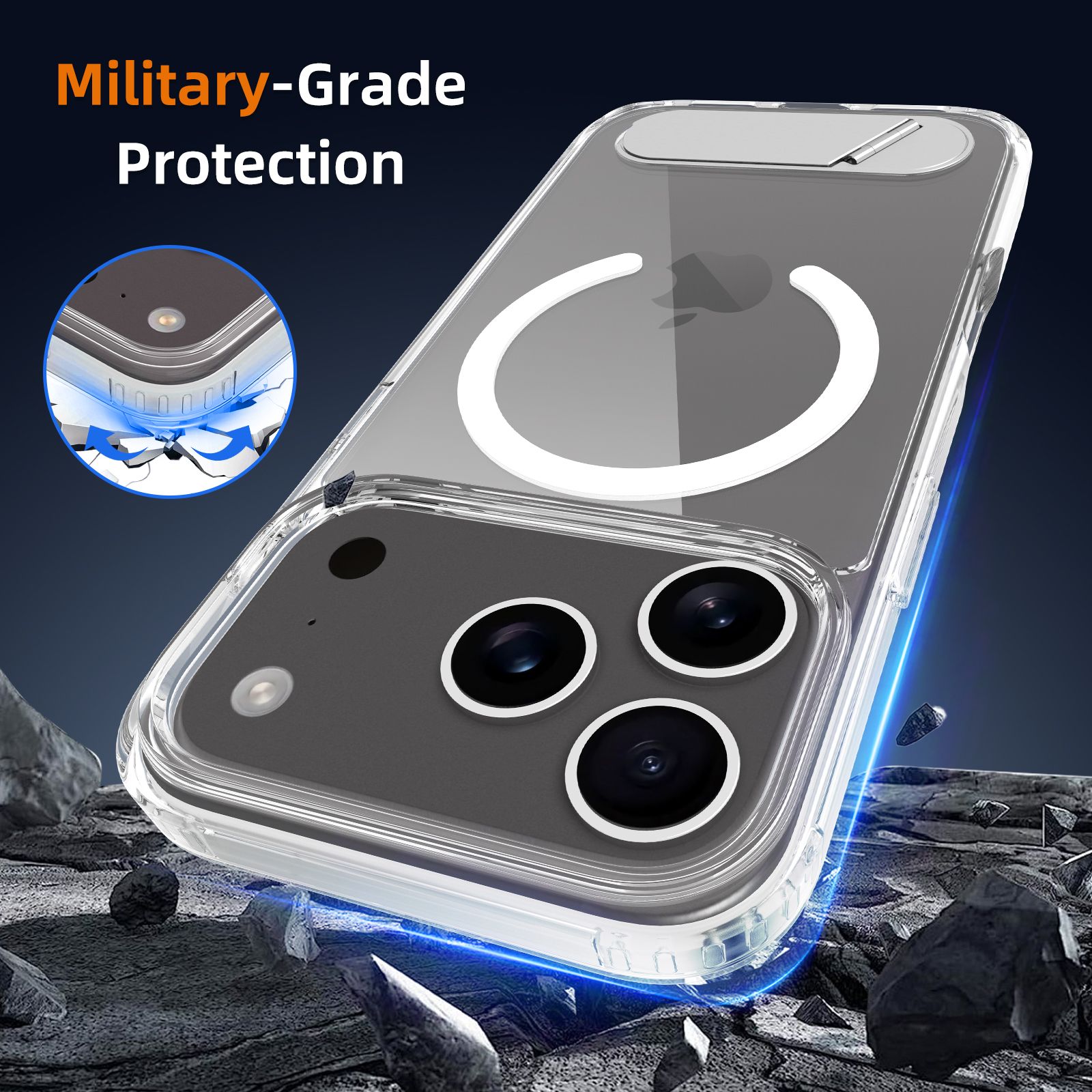 Ridge Magsafe Clear Case with Kickstand — 38