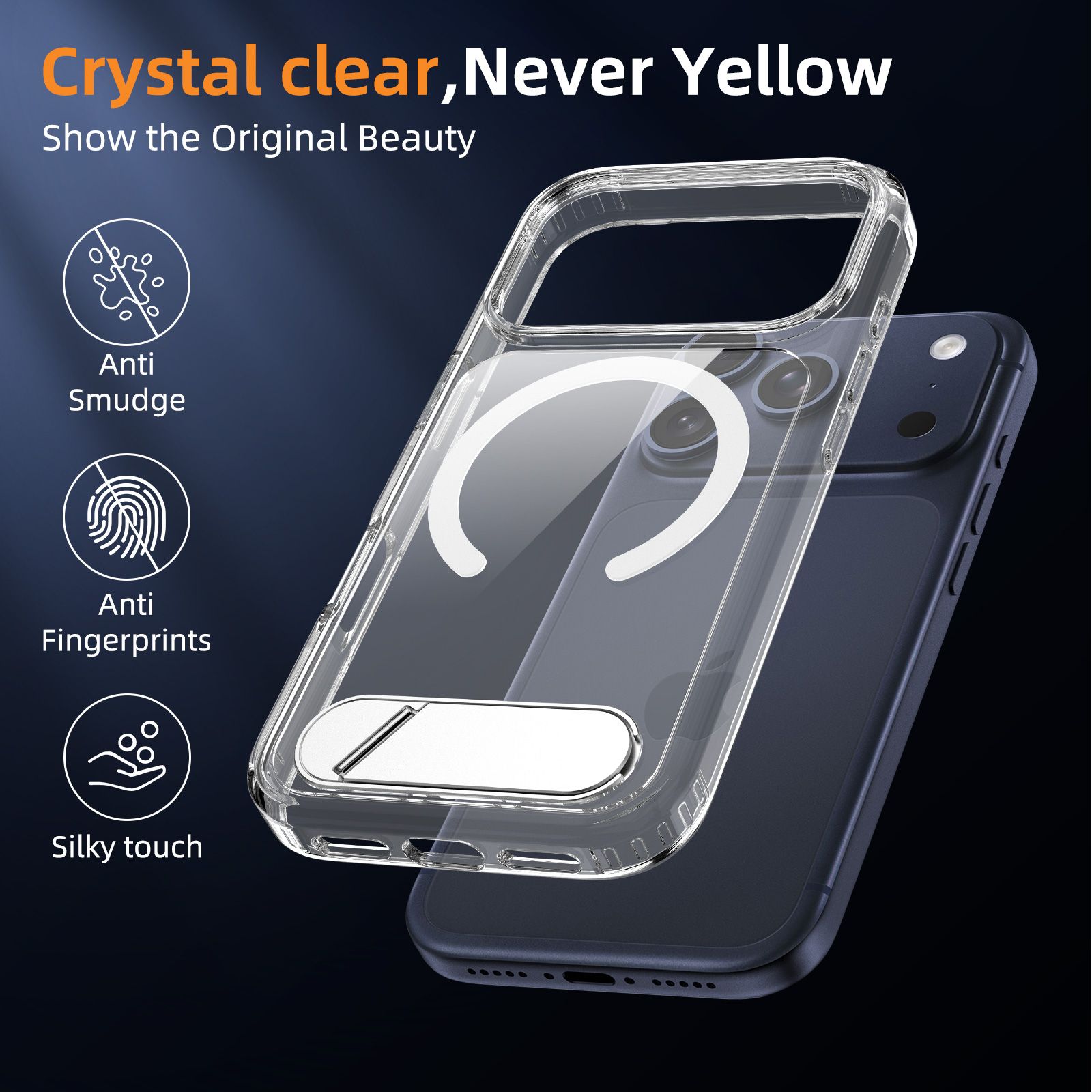 Ridge Magsafe Clear Case with Kickstand — 32