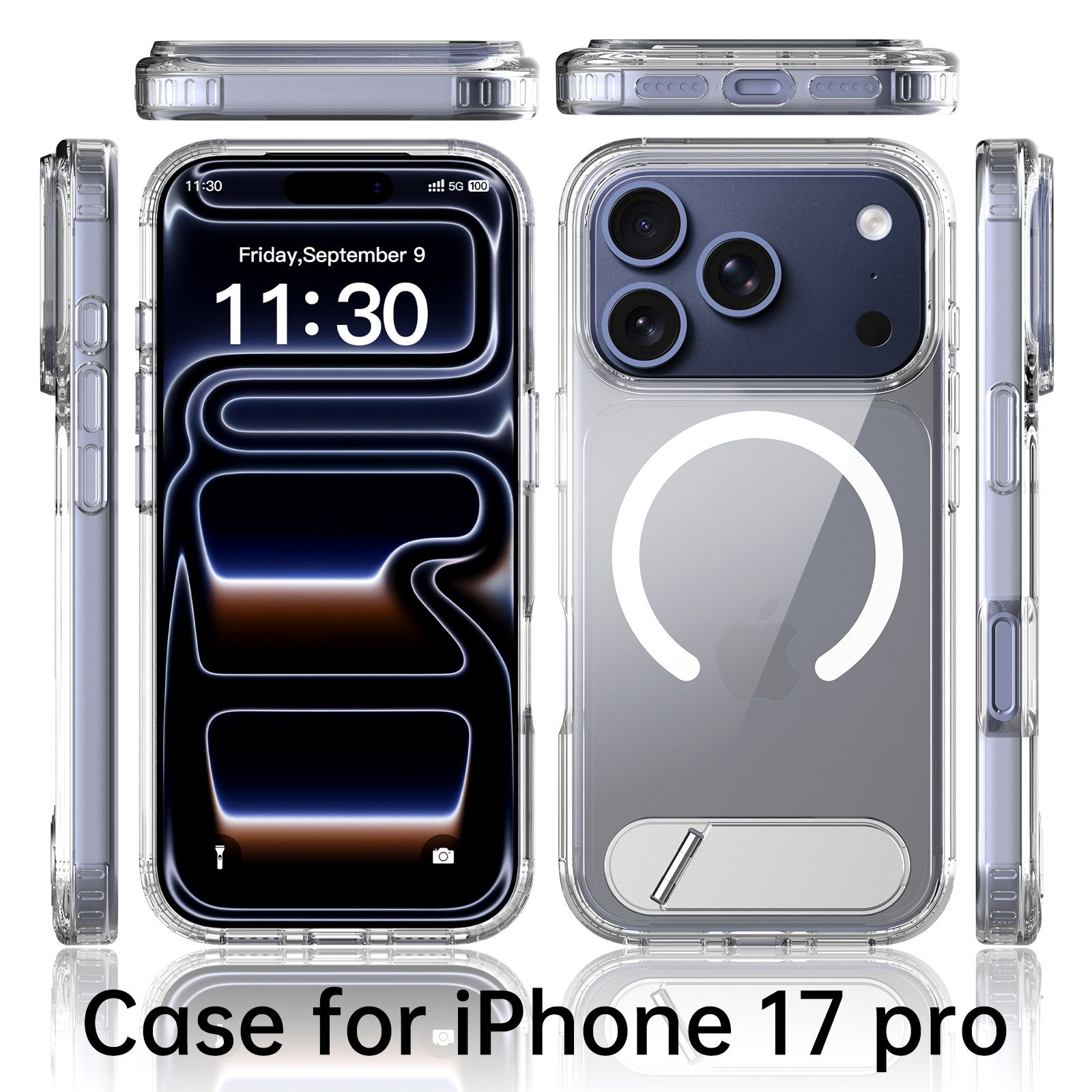 Ridge Magsafe Clear Case with Kickstand — 34