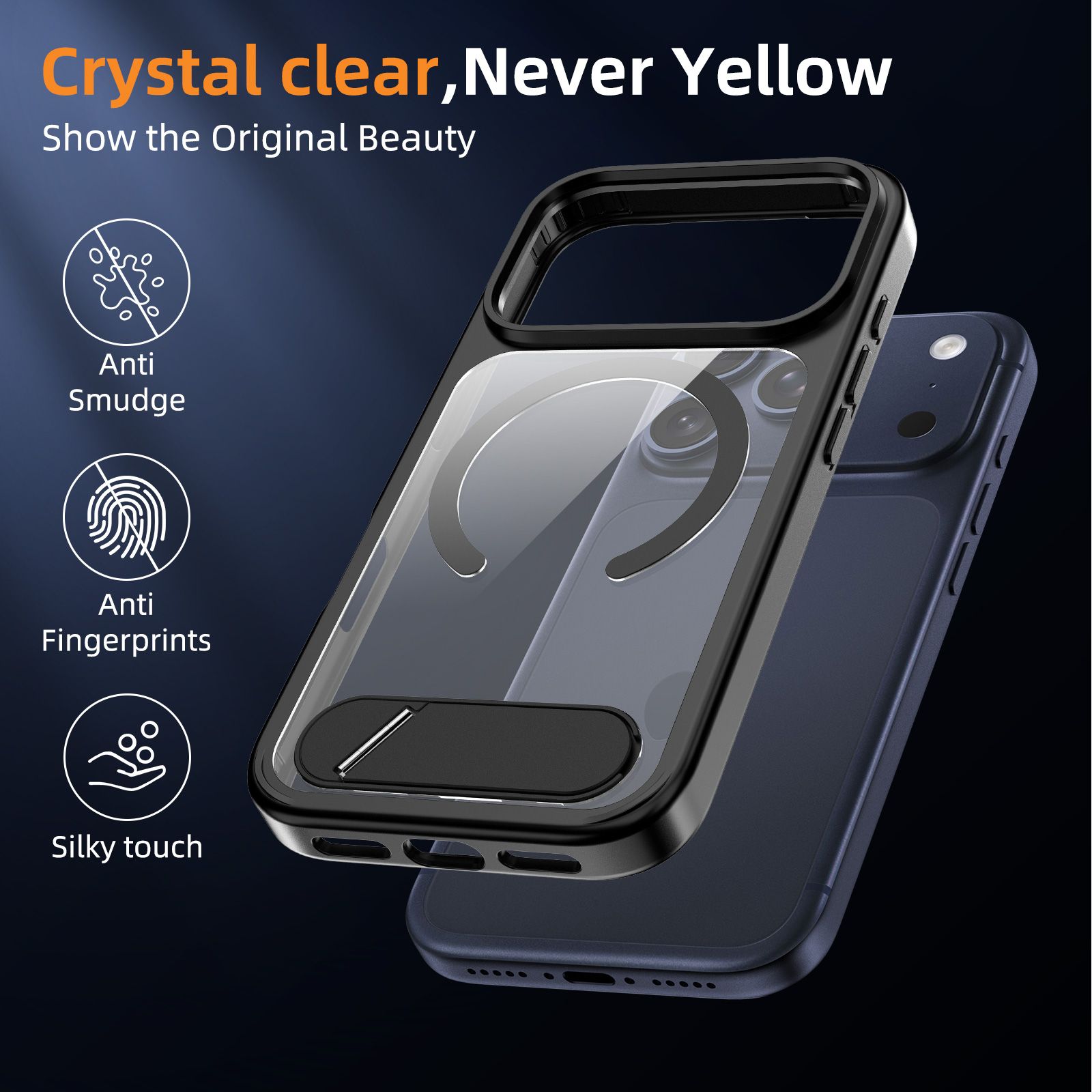 Ridge Magsafe Clear Case with Kickstand — 46