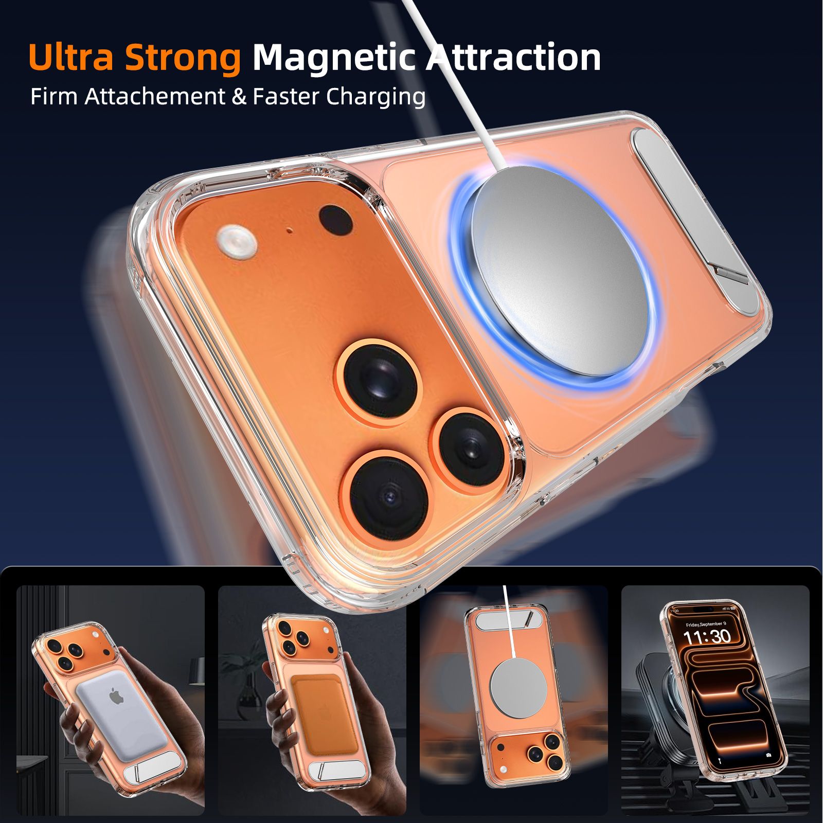 Ridge Magsafe Clear Case with Kickstand — 56