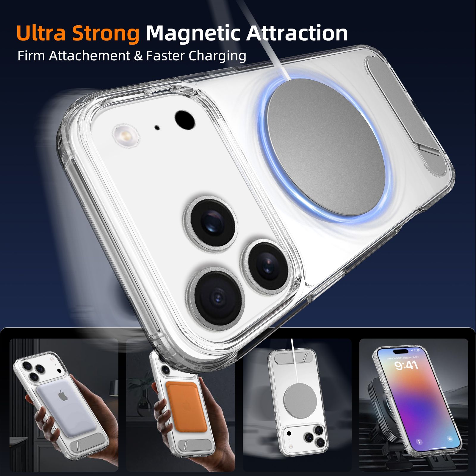 Ridge Magsafe Clear Case with Kickstand — 62