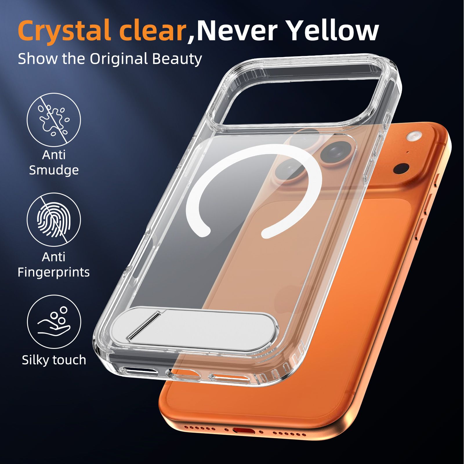 Ridge Magsafe Clear Case with Kickstand — 58