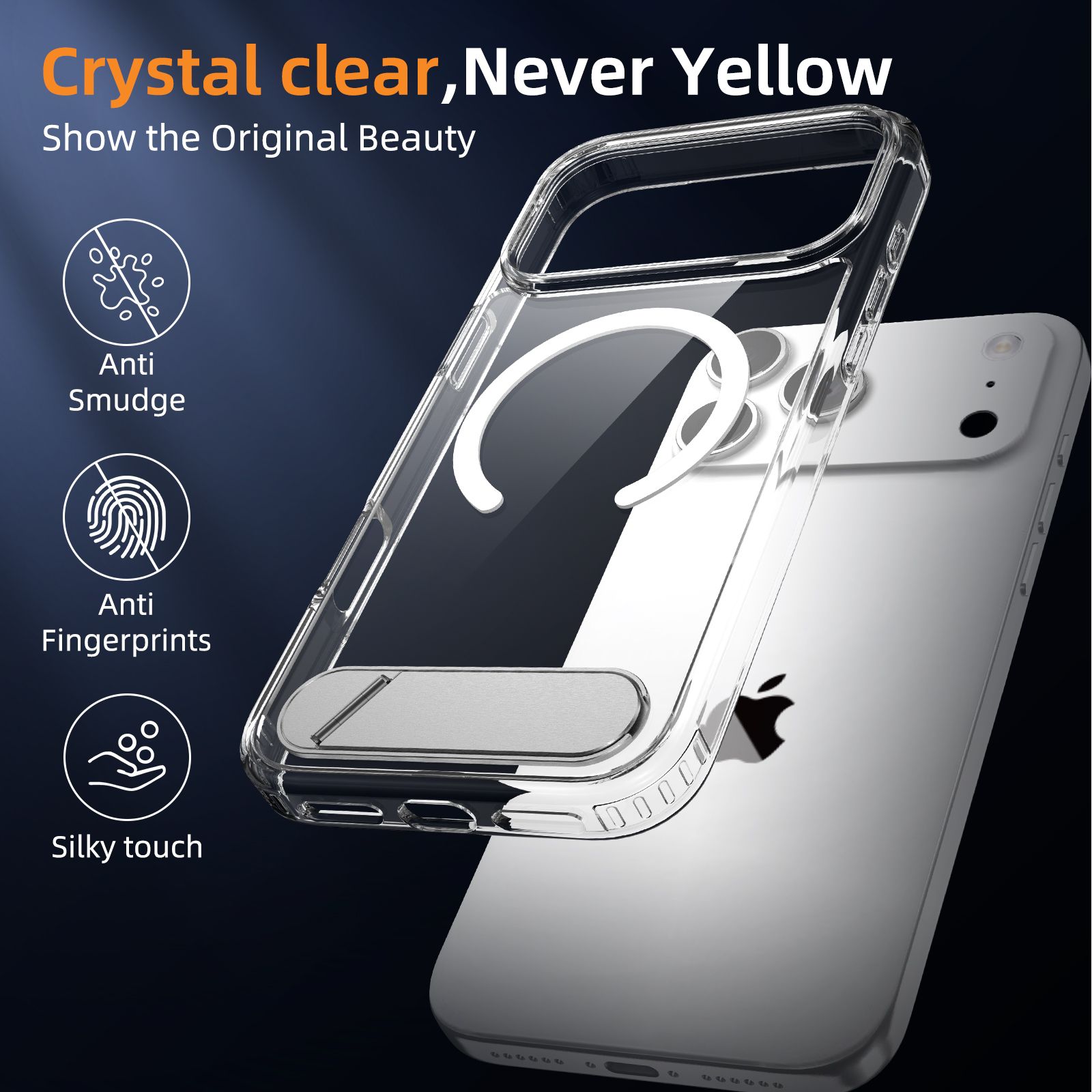 Ridge Magsafe Clear Case with Kickstand — 64