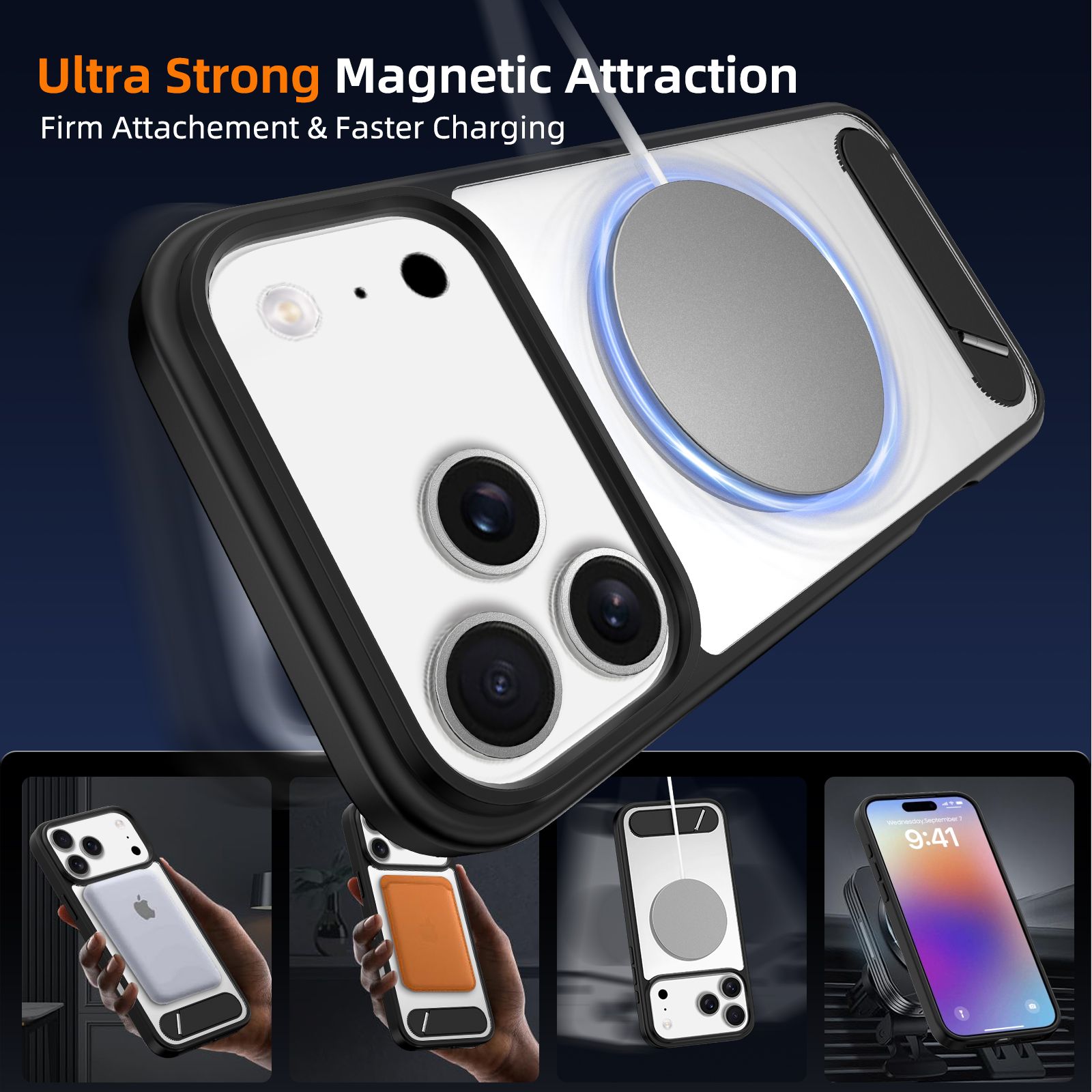Ridge Magsafe Clear Case with Kickstand — 75