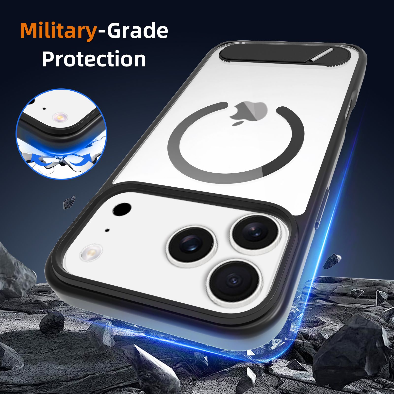 Ridge Magsafe Clear Case with Kickstand — 76