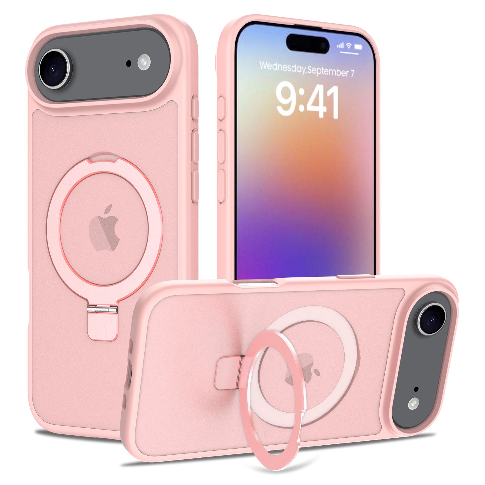 Loop Frost Skin Feeling Magsafe Case with Round Stand — 121