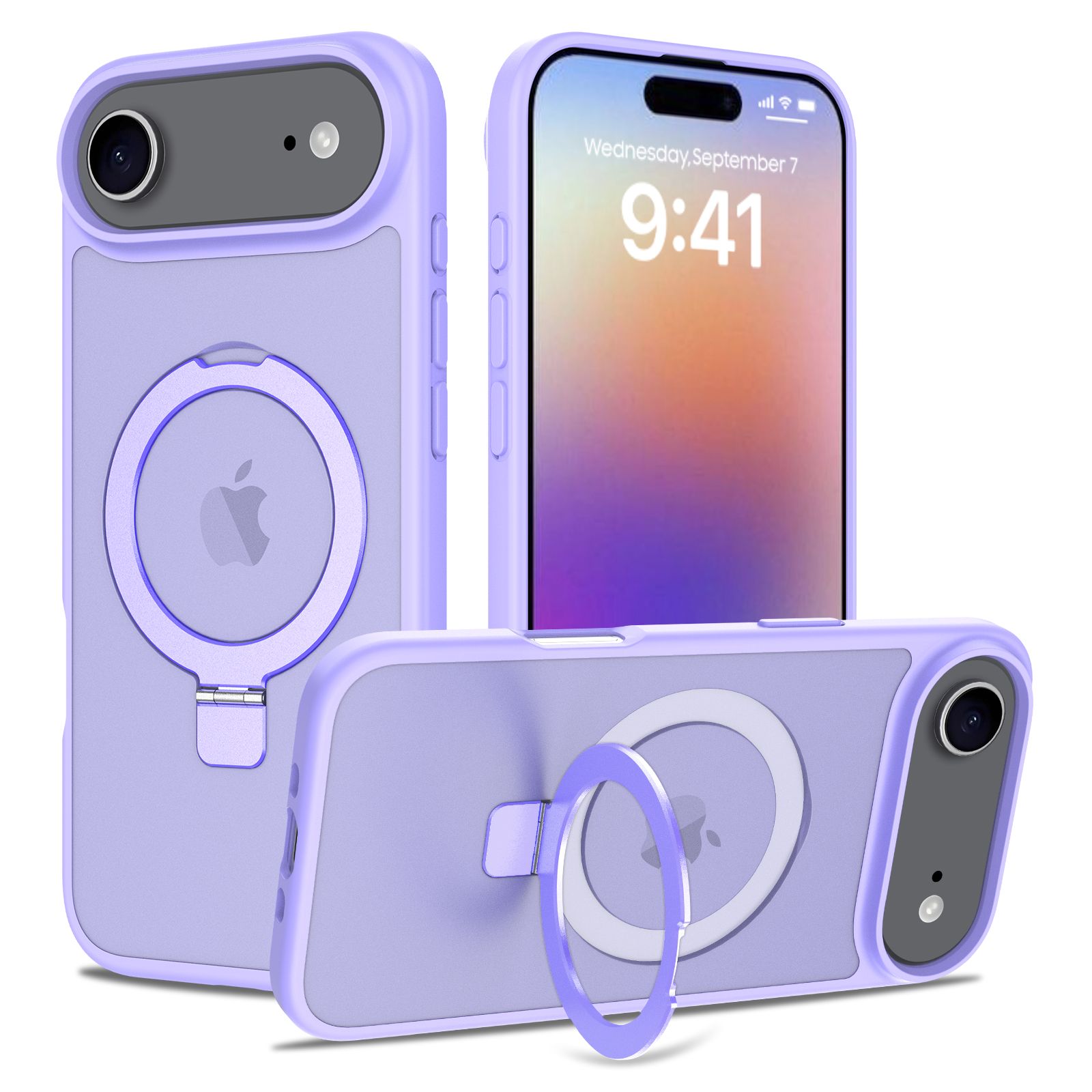 Loop Frost Skin Feeling Magsafe Case with Round Stand — 115
