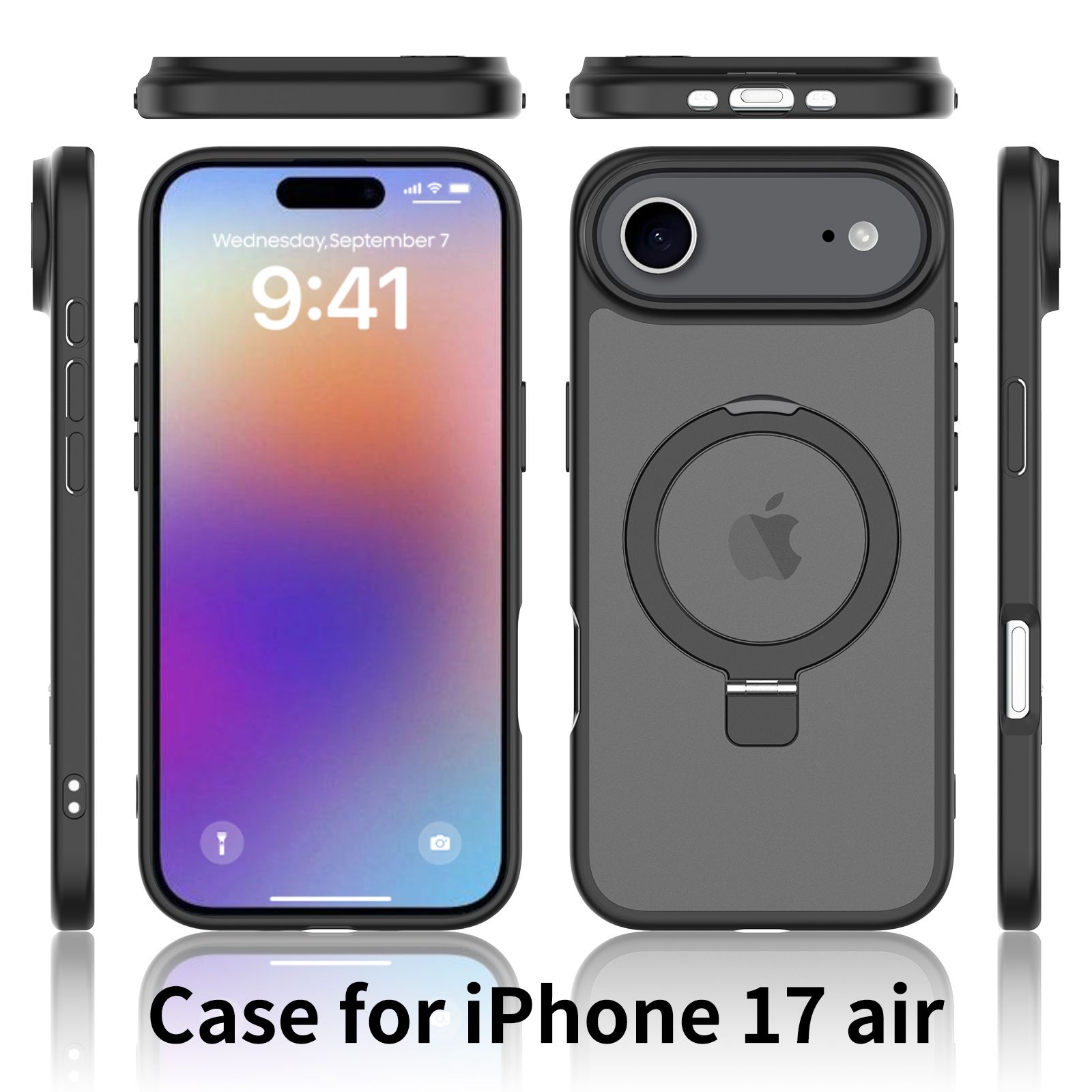 Loop Frost Skin Feeling Magsafe Case with Round Stand — 96
