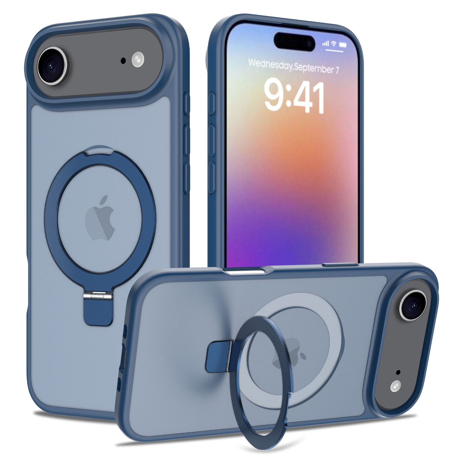 Loop Frost Skin Feeling Magsafe Case with Round Stand — 103