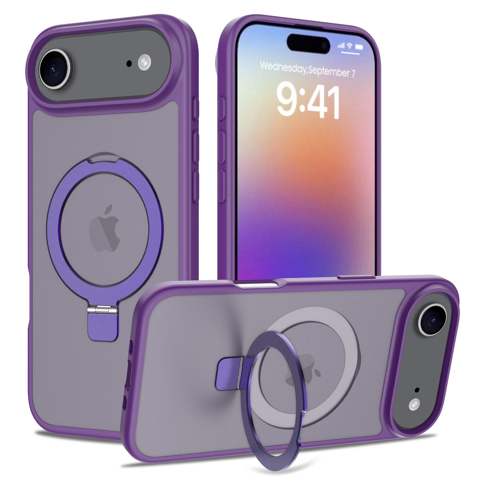 Loop Frost Skin Feeling Magsafe Case with Round Stand — 109
